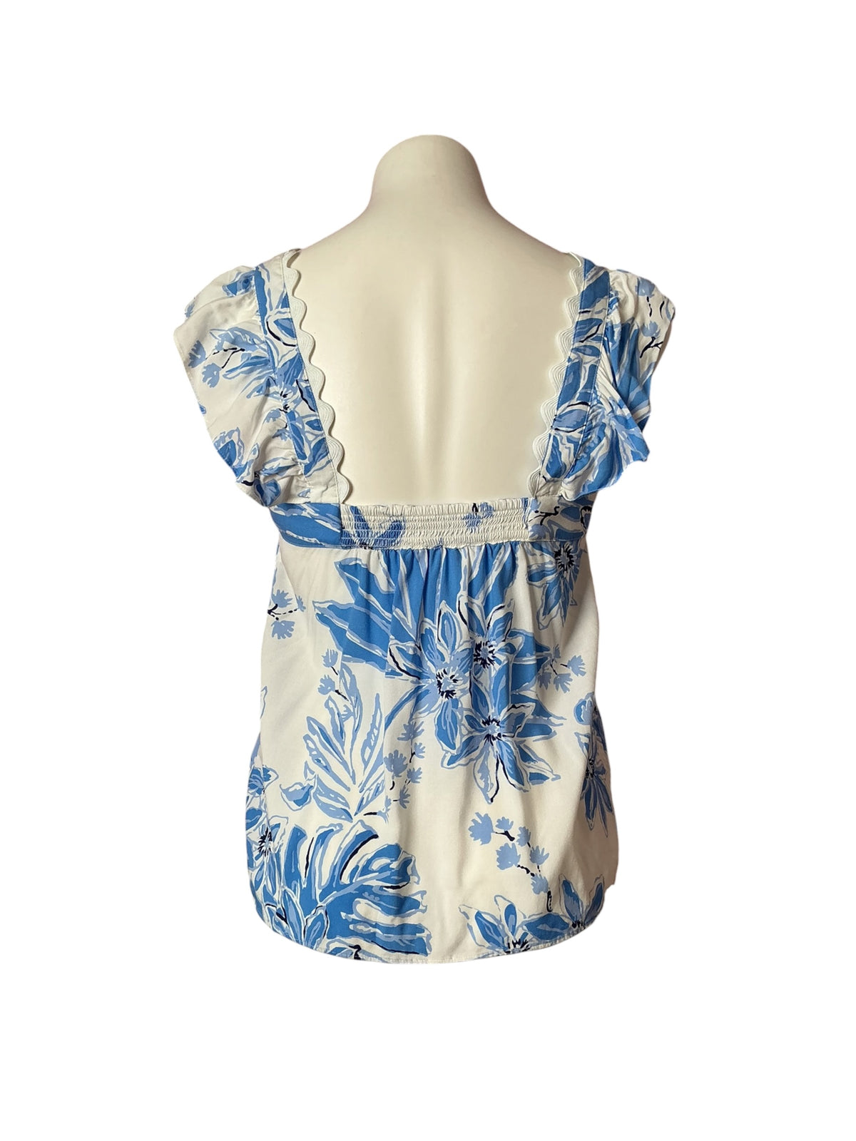 Lilly Pulitzer Gyah Top Resort White Jet Set Jungle - Size XS