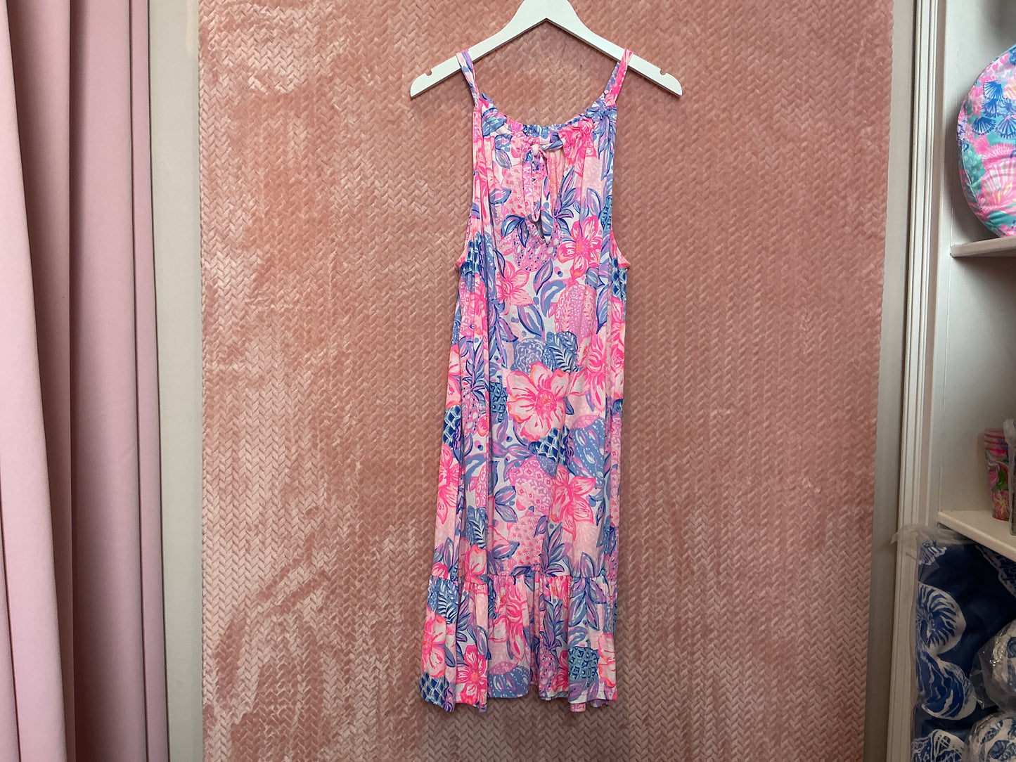 Lilly Pulitzer Saira Halter Dress Snappy Turtle - Size XXL