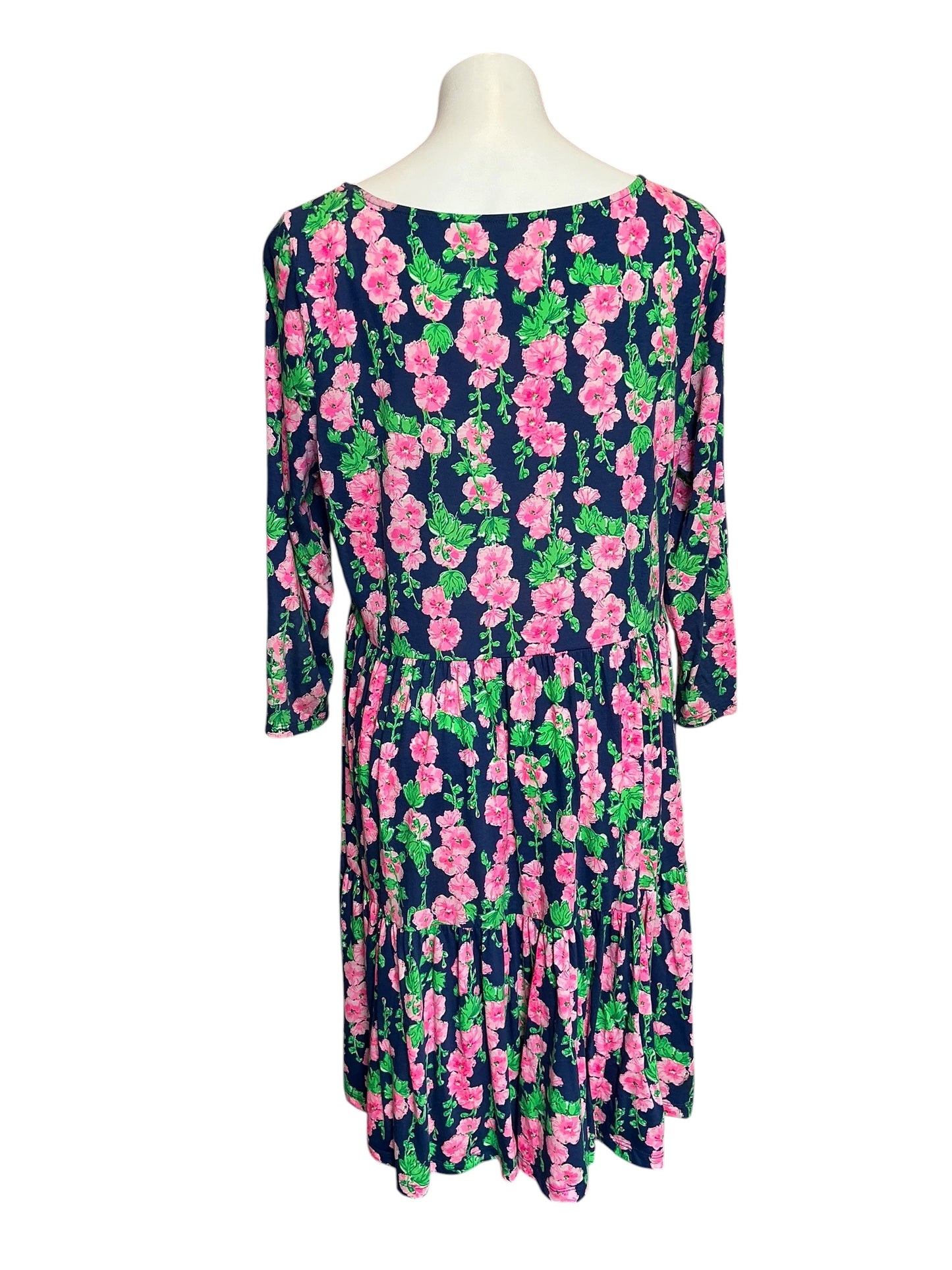 Lilly Pulitzer Geanna Swing Dress Oyster Bay Navy De Vine - Size XL