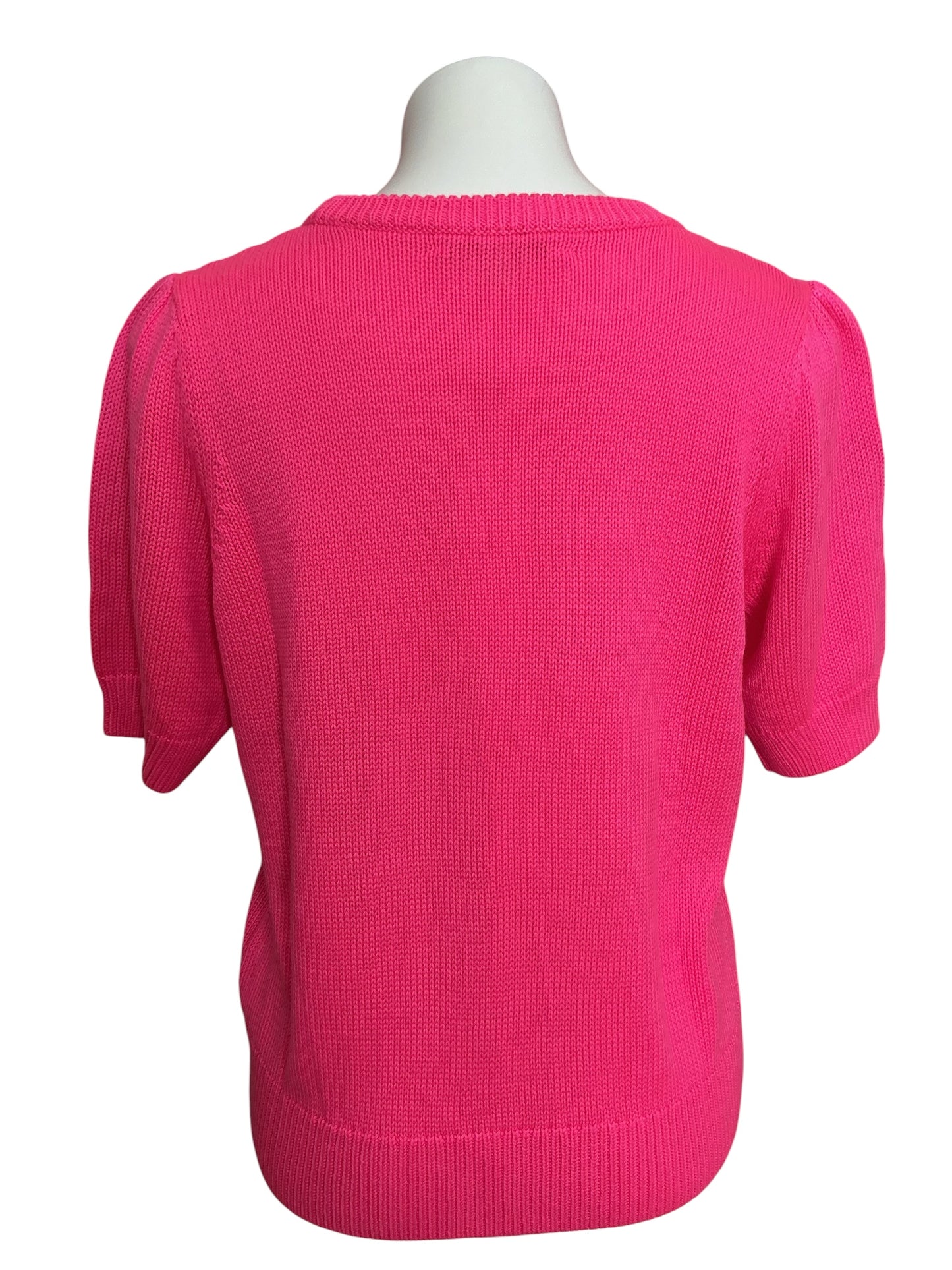 Lilly Pulitzer NWT Orton Sweater Top Cherry Blossom Pink Fleur Embroidery - Size M