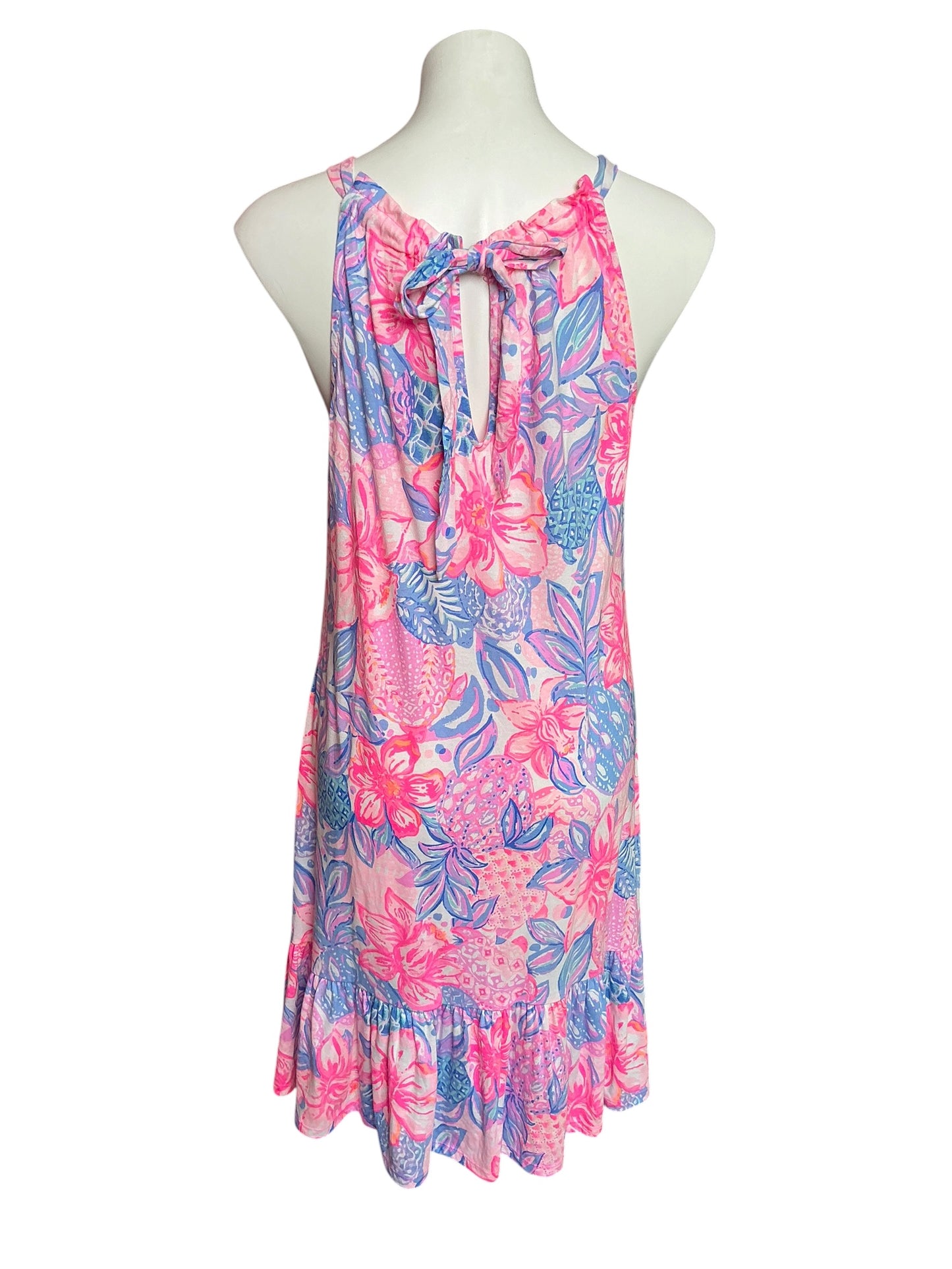 Lilly Pulitzer Saira Dress Pink Isle Snappy Turtle - Size L
