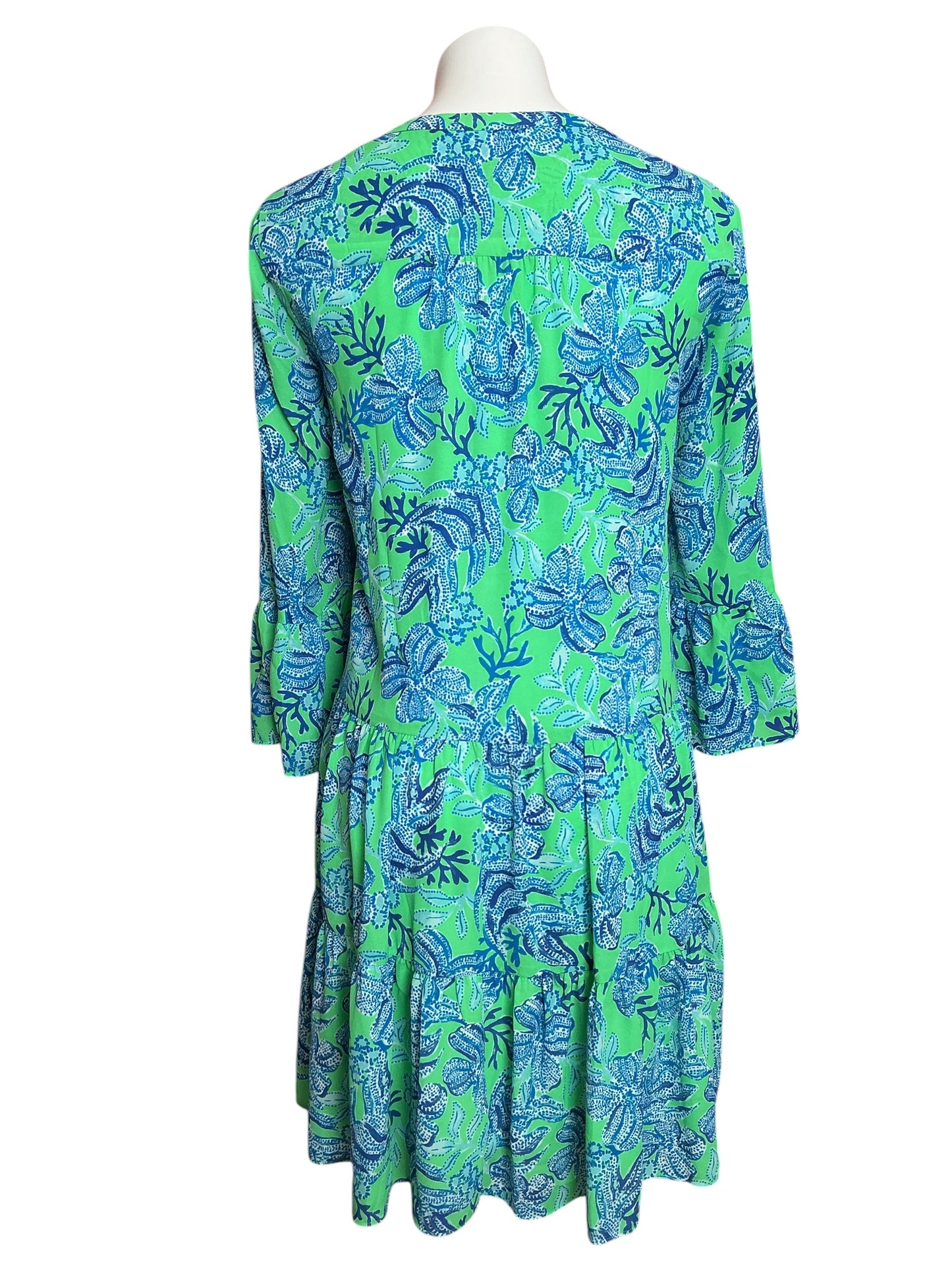 Lilly Pulitzer Gabriel Tunic Dress Cabana Green Keepin It Reel - Size 12