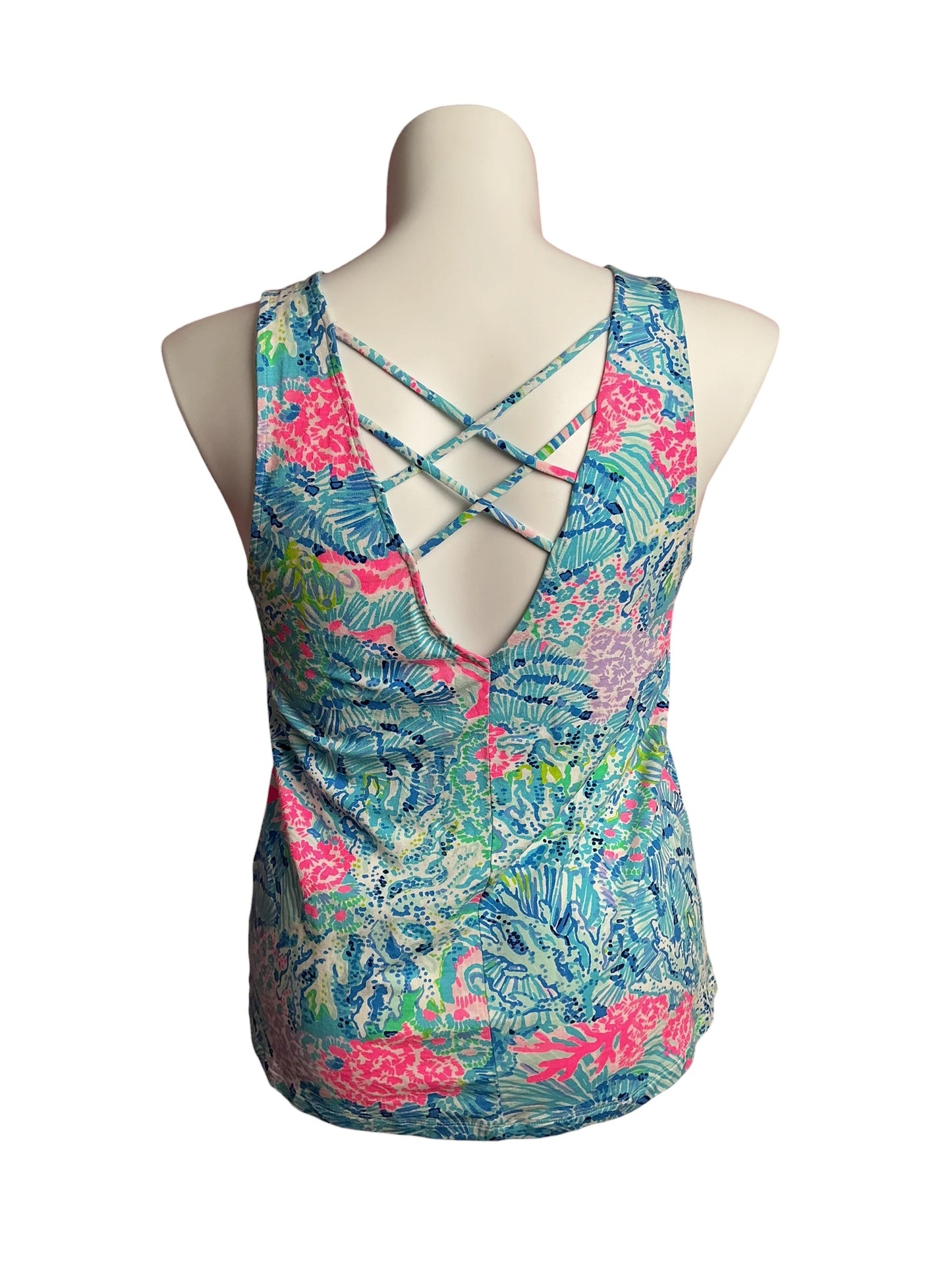 Lilly Pulitzer- Kristen Tank Top Mutli Sink Or Swim Size L