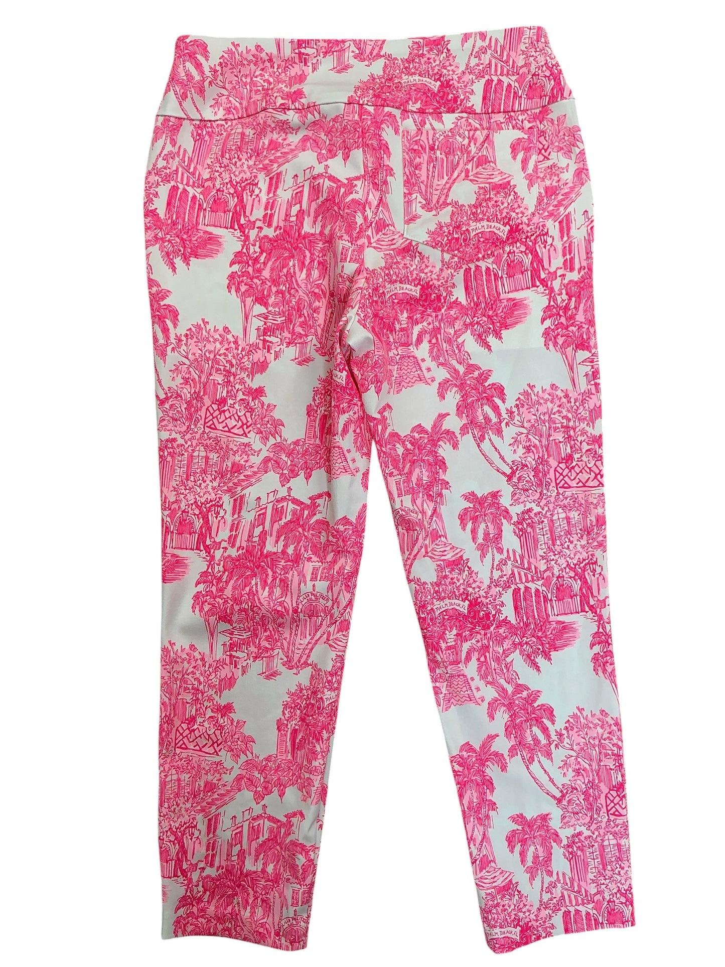 Lilly Pulitzer NWT Corso Crop Pants UPF 50+ Resort White PB Anniversary Toile - Size 6