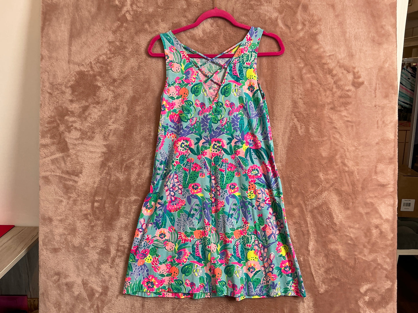 Lilly Pulitzer Kristen swing dress in a multi-colored floral and cactus print - Size XS