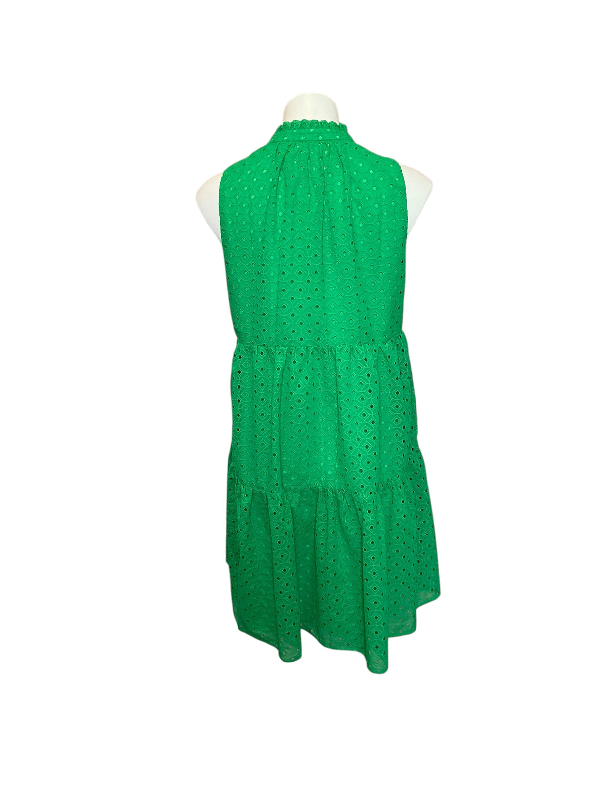 Lilly Pulitzer NWT Novella Dress Agave Green Mini Medaillon Chiffon Eyelet - Size M