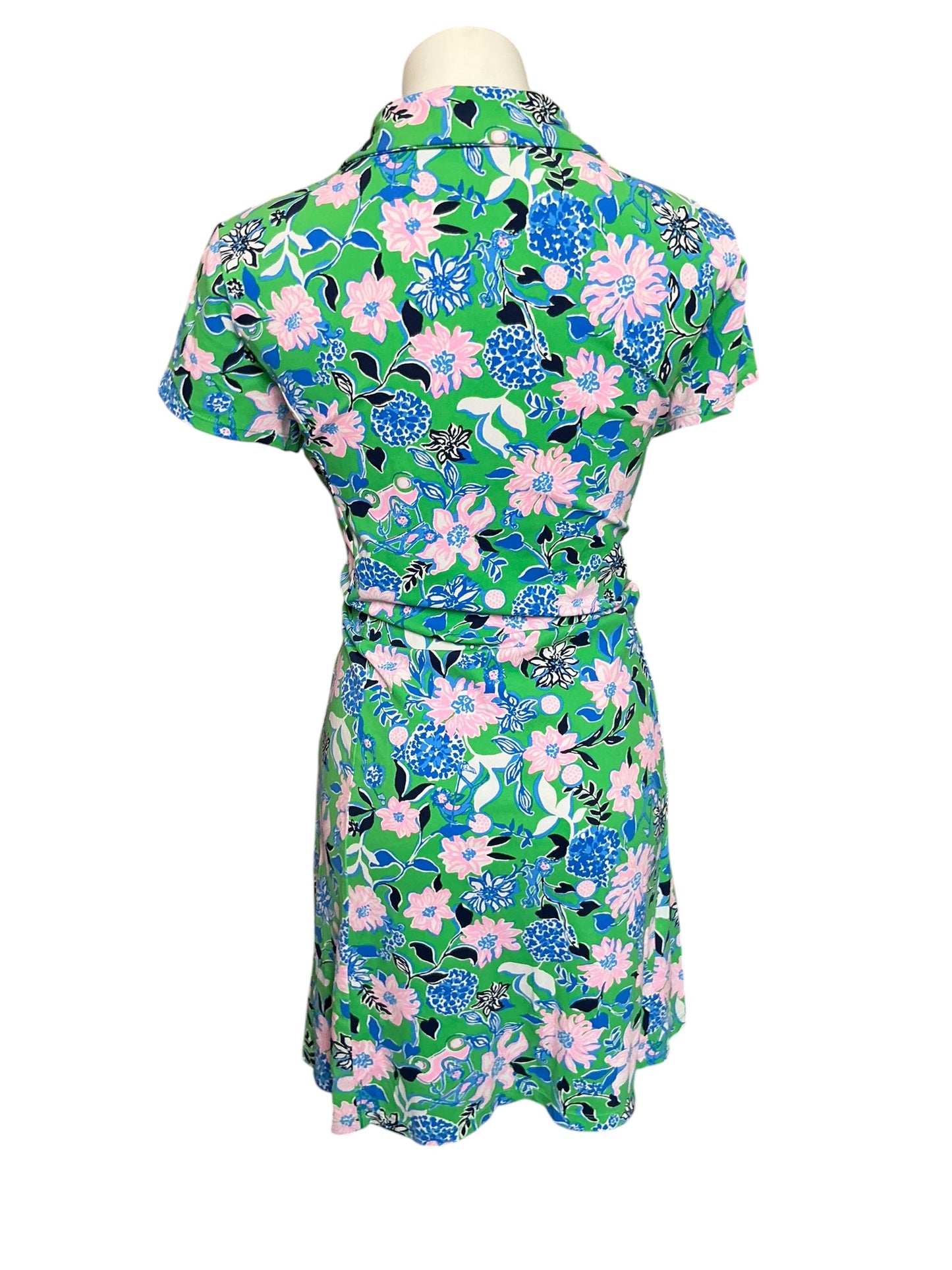 Lilly Pulitzer Luxletic Frida Scallop Polo Dress Spearmint Golf Till You Drop - Size XL