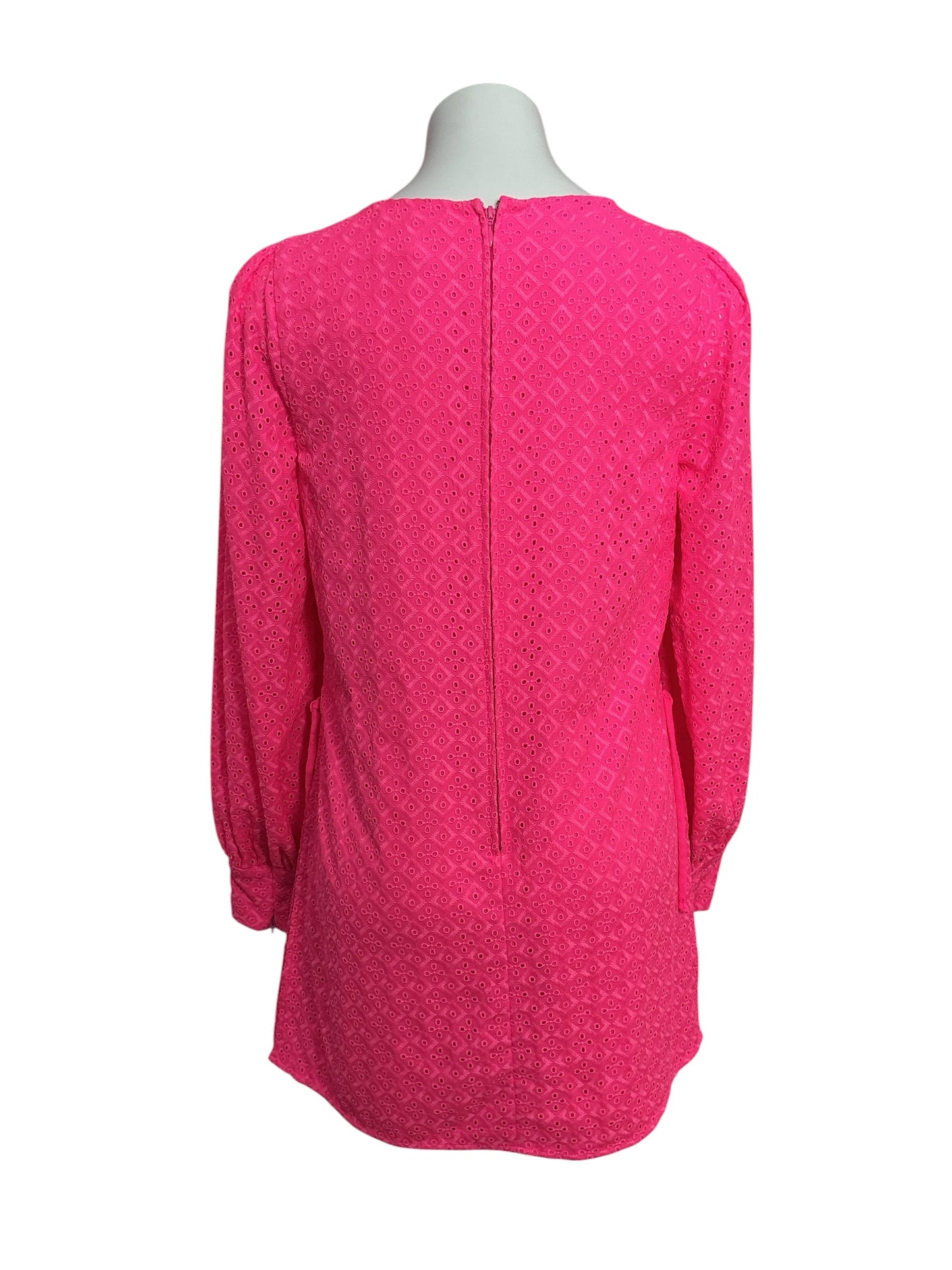 Lilly Pulitzer Women’s Aisha Romper Pink Isle Ditsy Diamond Poly Eyelet - Size 8