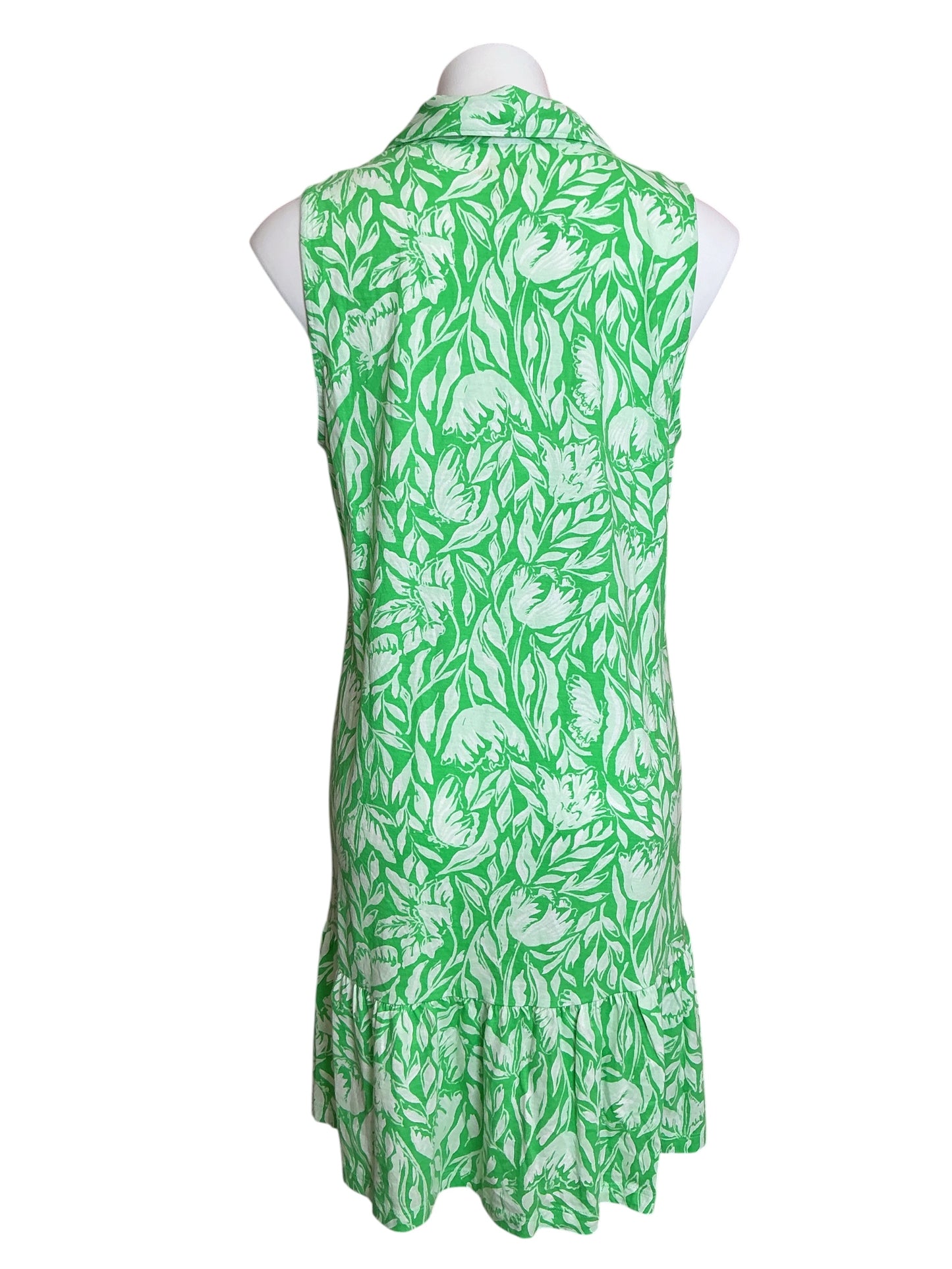 Lilly Pulitzer Riegan Dress Fauna Green Tulip To Tango - Size M
