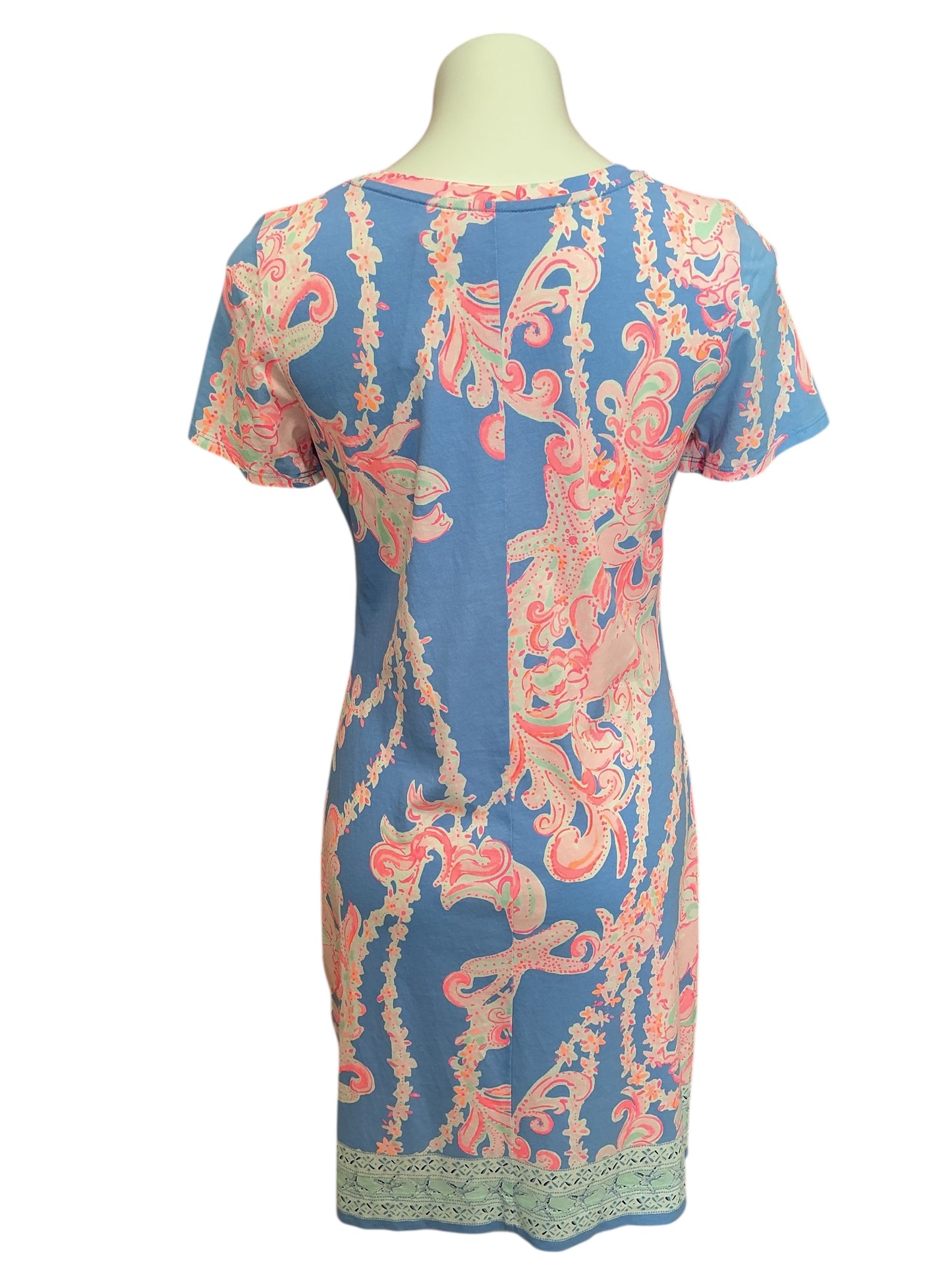 Lilly Pulitzer Declan Dress Blue Peri Go With The Flow - Size M