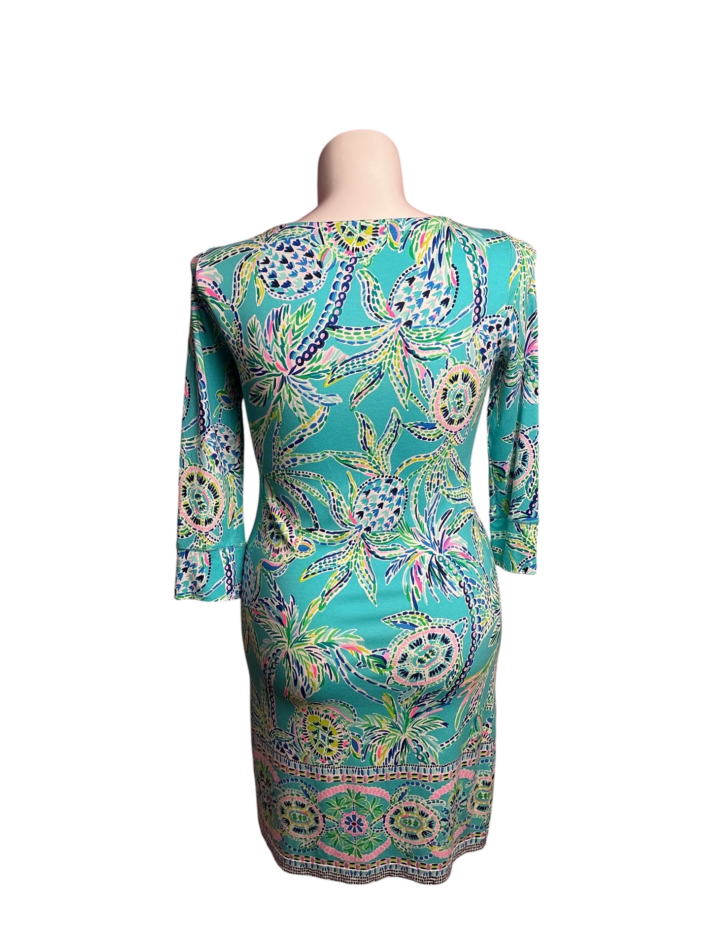 Lilly Pulitzer- UPF 50+ Sophie Dress Bermuda Blue Turtle Szn Size M