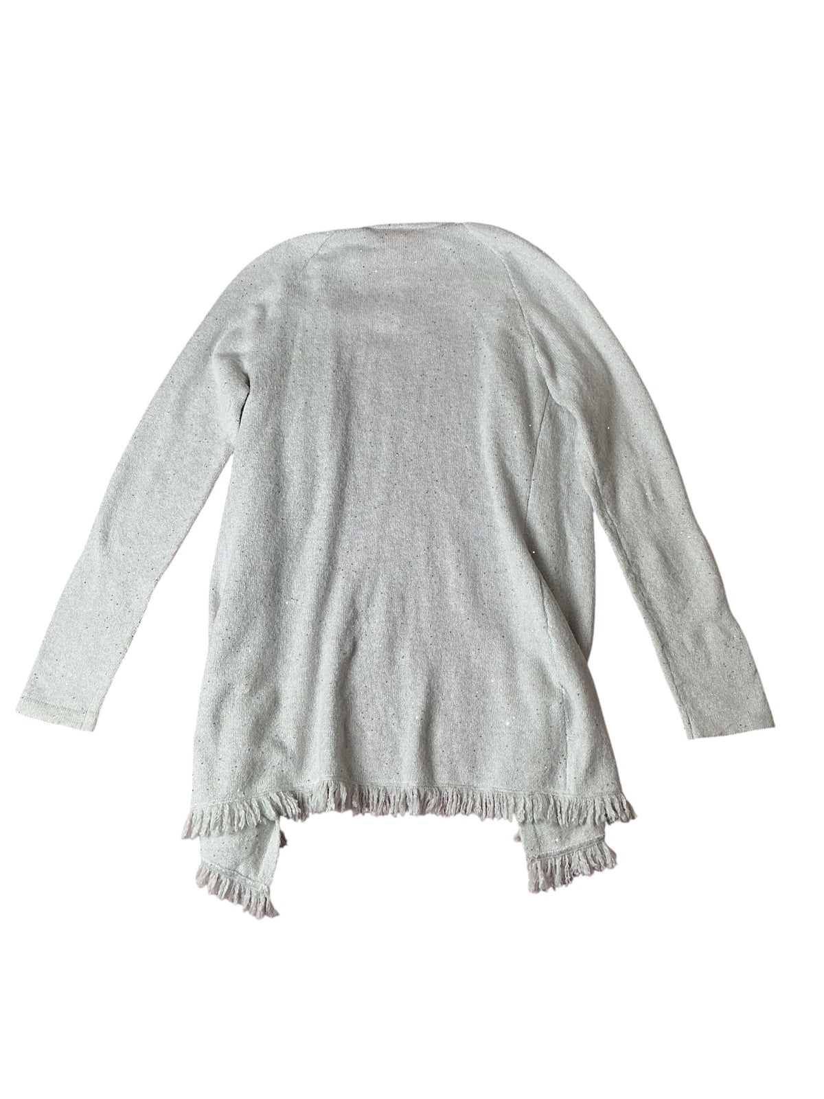 Lilly Pulitzer Tatum Sequin Fringe-Trim Cardigan Coconut Metallic - Size XL