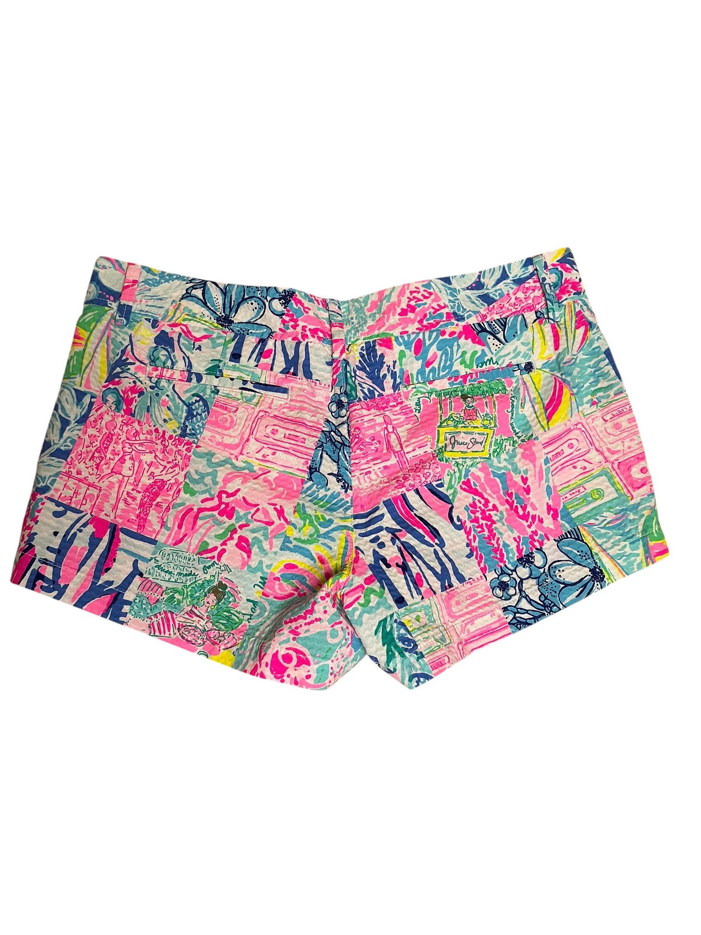 Lilly Pulitzer NWT Walsh Short Multi Pop Up Summer Remix Patch - Size 14