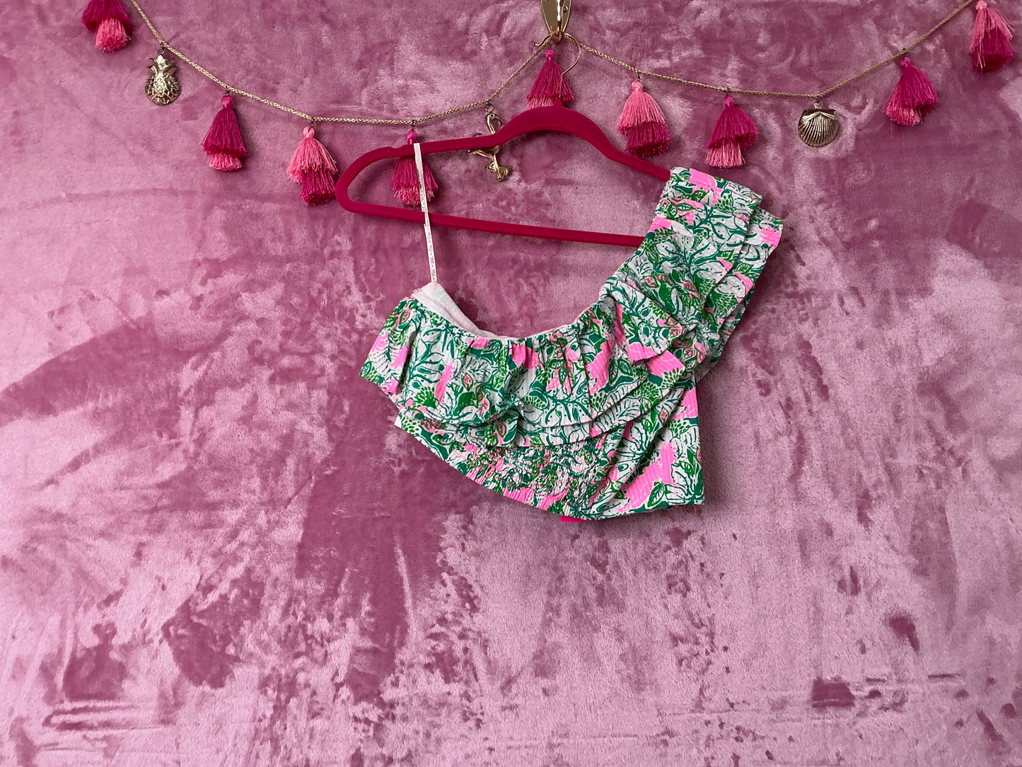 Lilly Pulitzer NWT Kasida Ruffle Set Botanical Green Just Wing It - Size 4