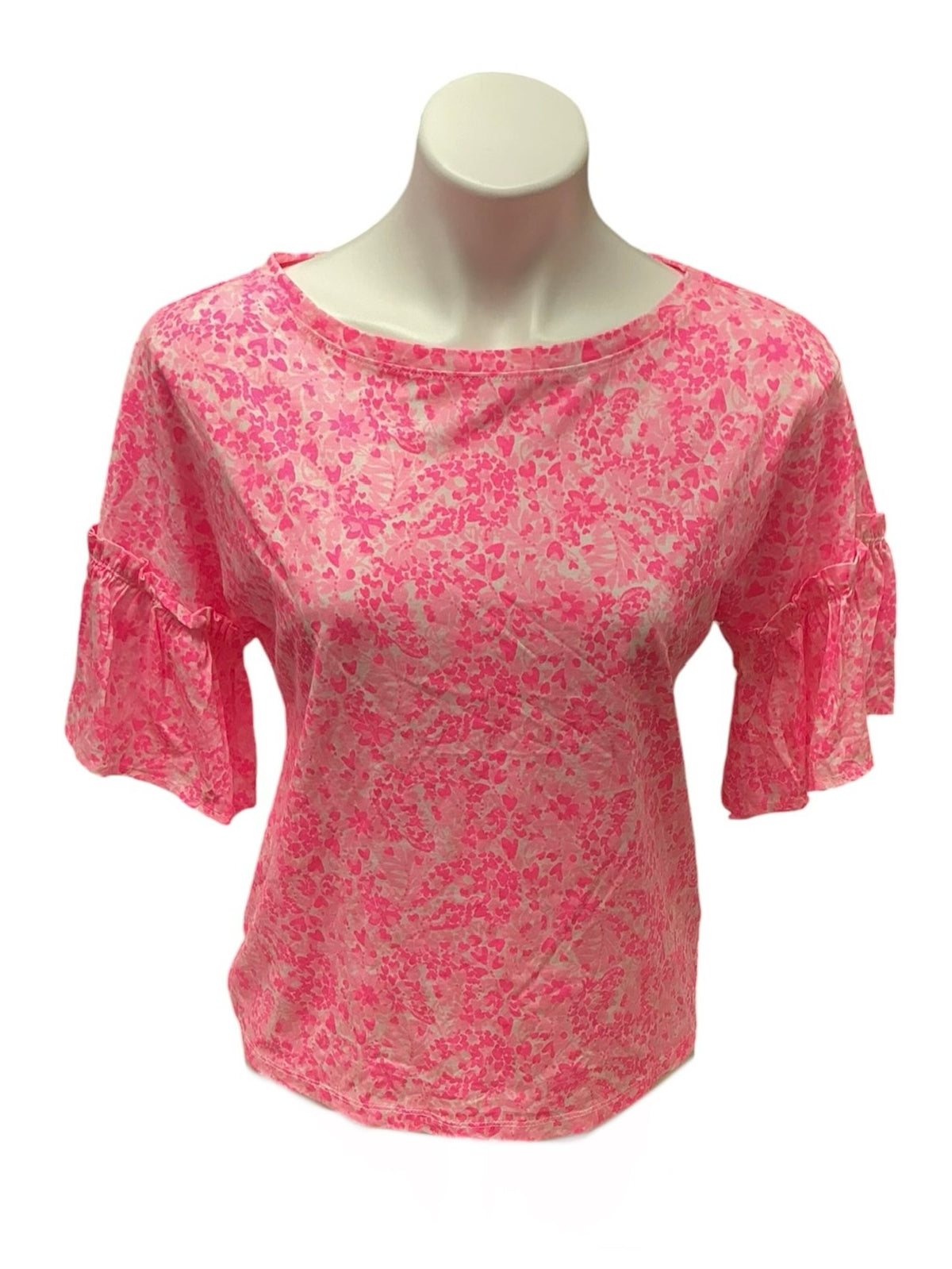 Lilly Pulitzer Zika Top Pink Shandy Invest A Gator - Size S