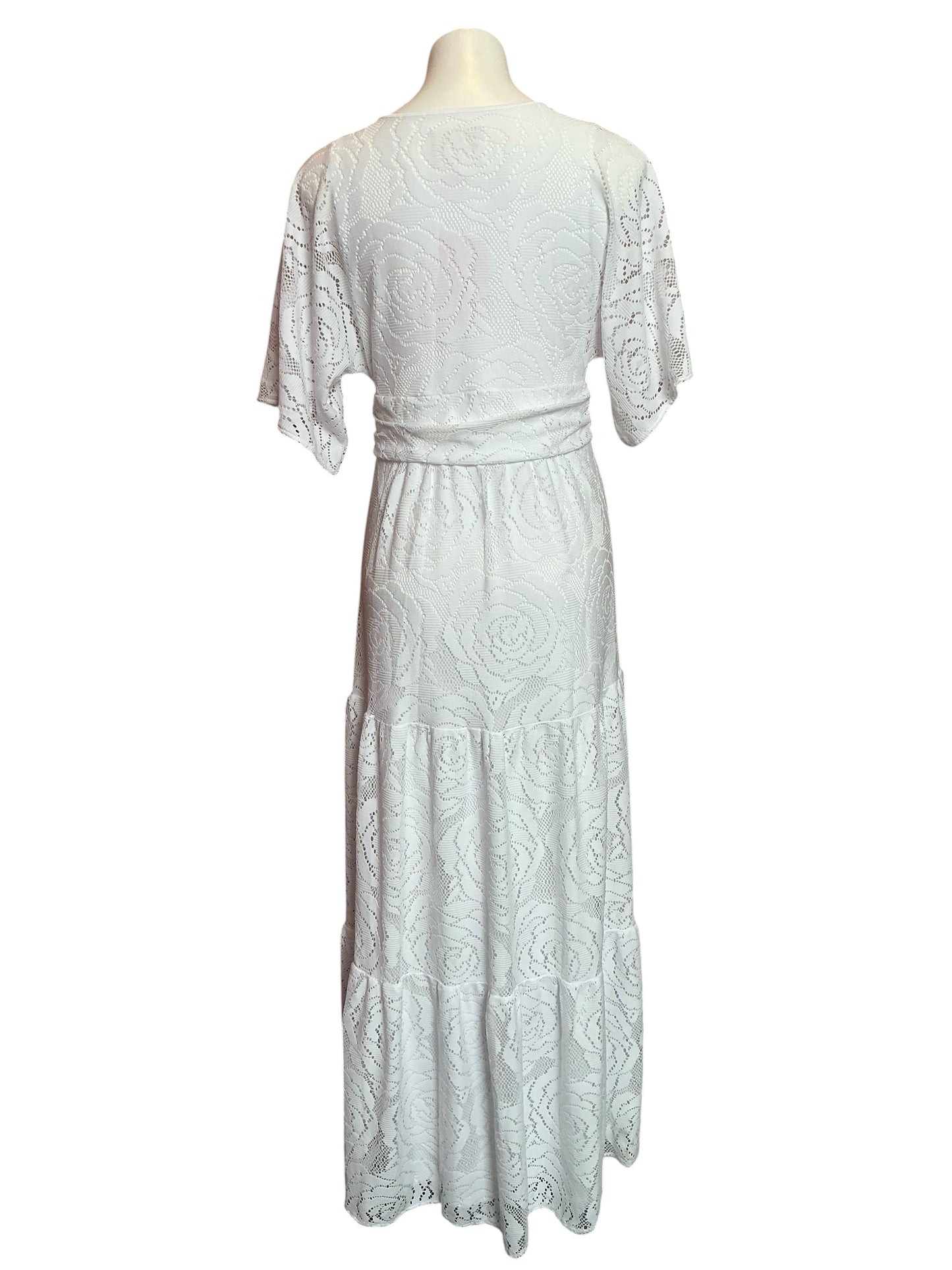 Lilly Pulitzer NWT Parigi Maxi Dress Resort White Bungalow Blossom Lace - Size M