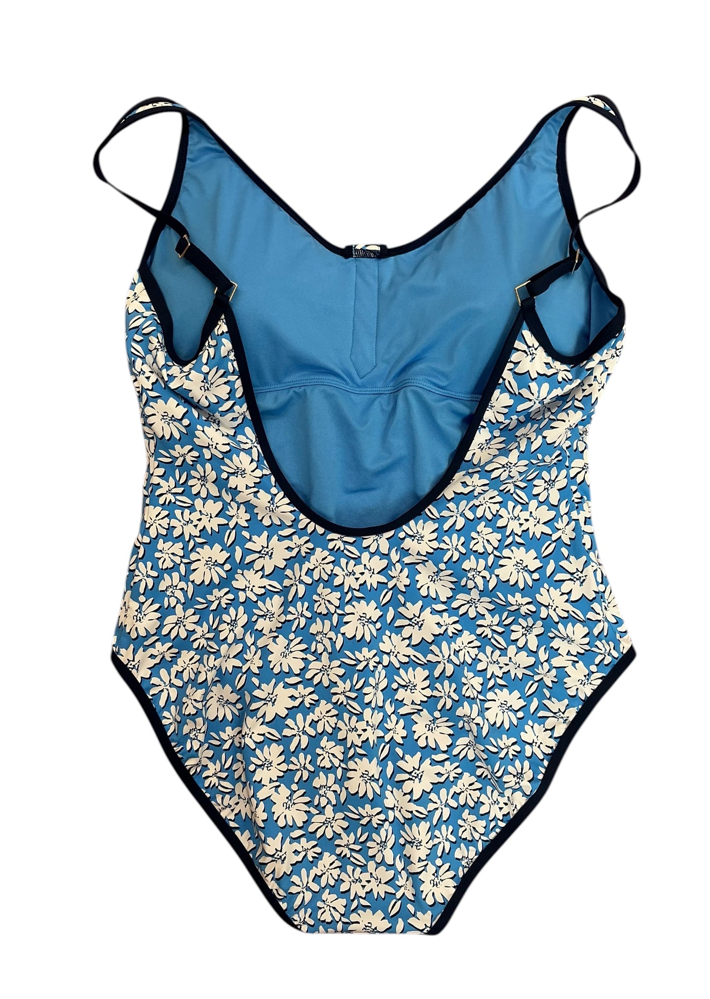 Lilly Pulitzer NWT Baela One-Piece Swimsuit Lunar Blue Palm Beach Petals - Size 14