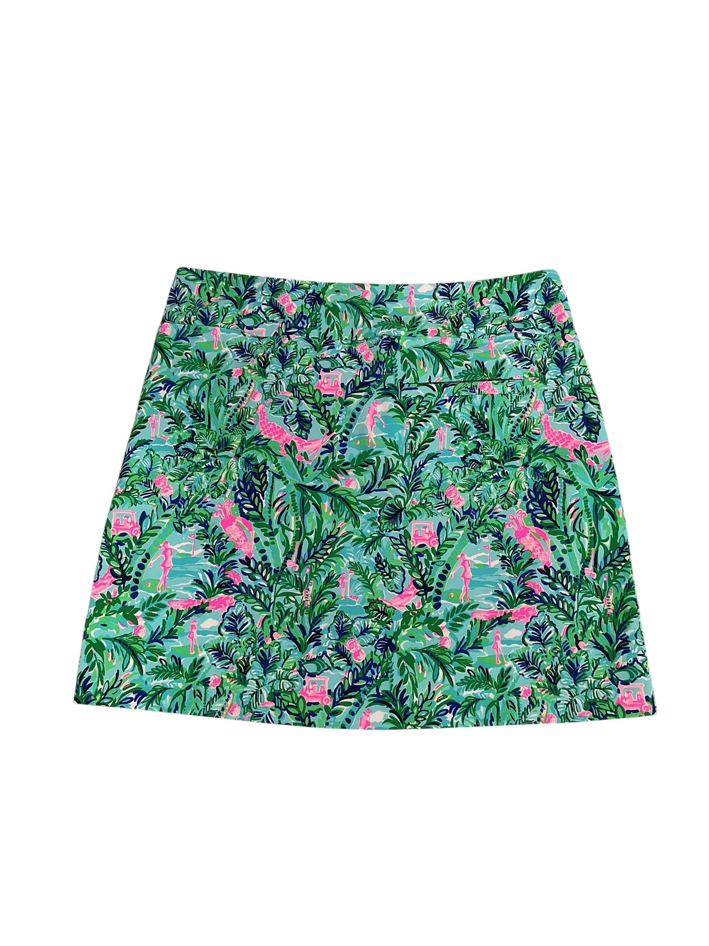 Lilly Pulitzer Luxletic UPF 50+ Monica Performance Skort Blue Horizon Par Fection Golf - Size 8