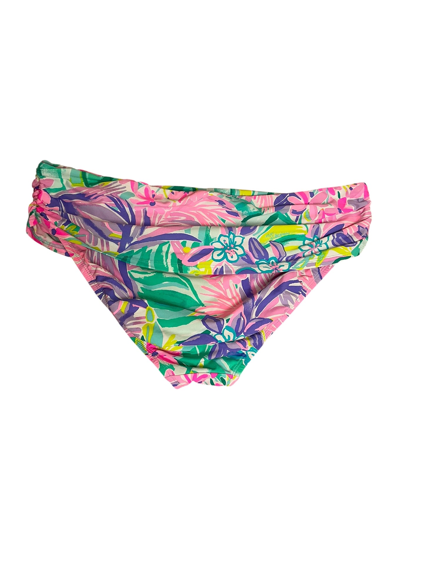 Lilly Pulitzer Lagoon Sarong Hipster Bikini Bottom Last Bud Not Least - Size 12
