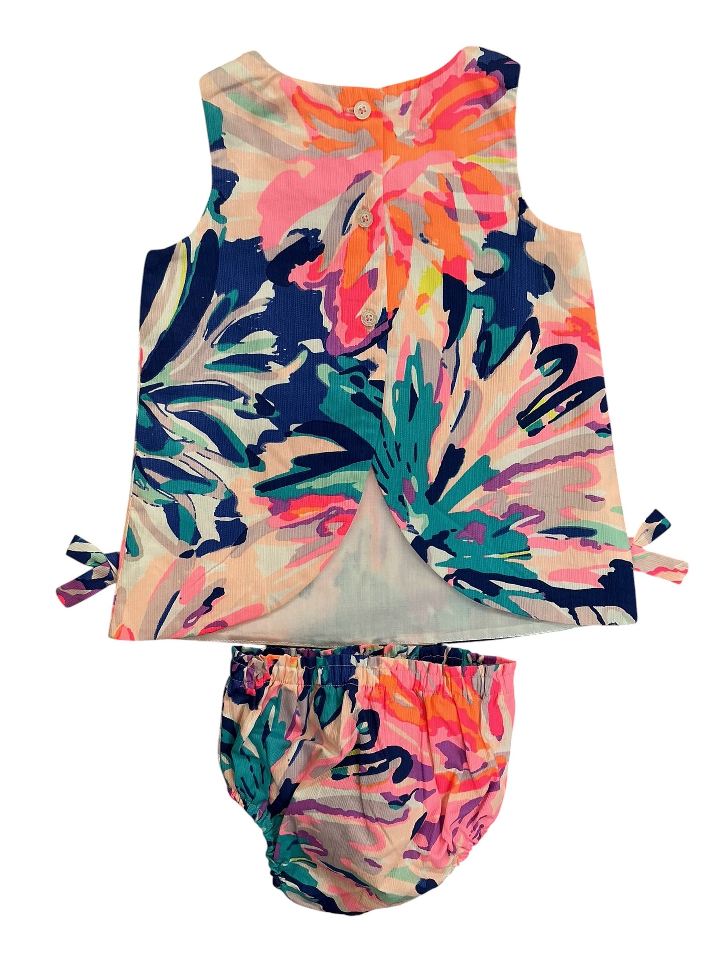 Lilly Pulitzer NWT Kids Girls Baby 2PC Set Baby Lilly Shift Dress Multi Off Tropic - Size 6-12 MO