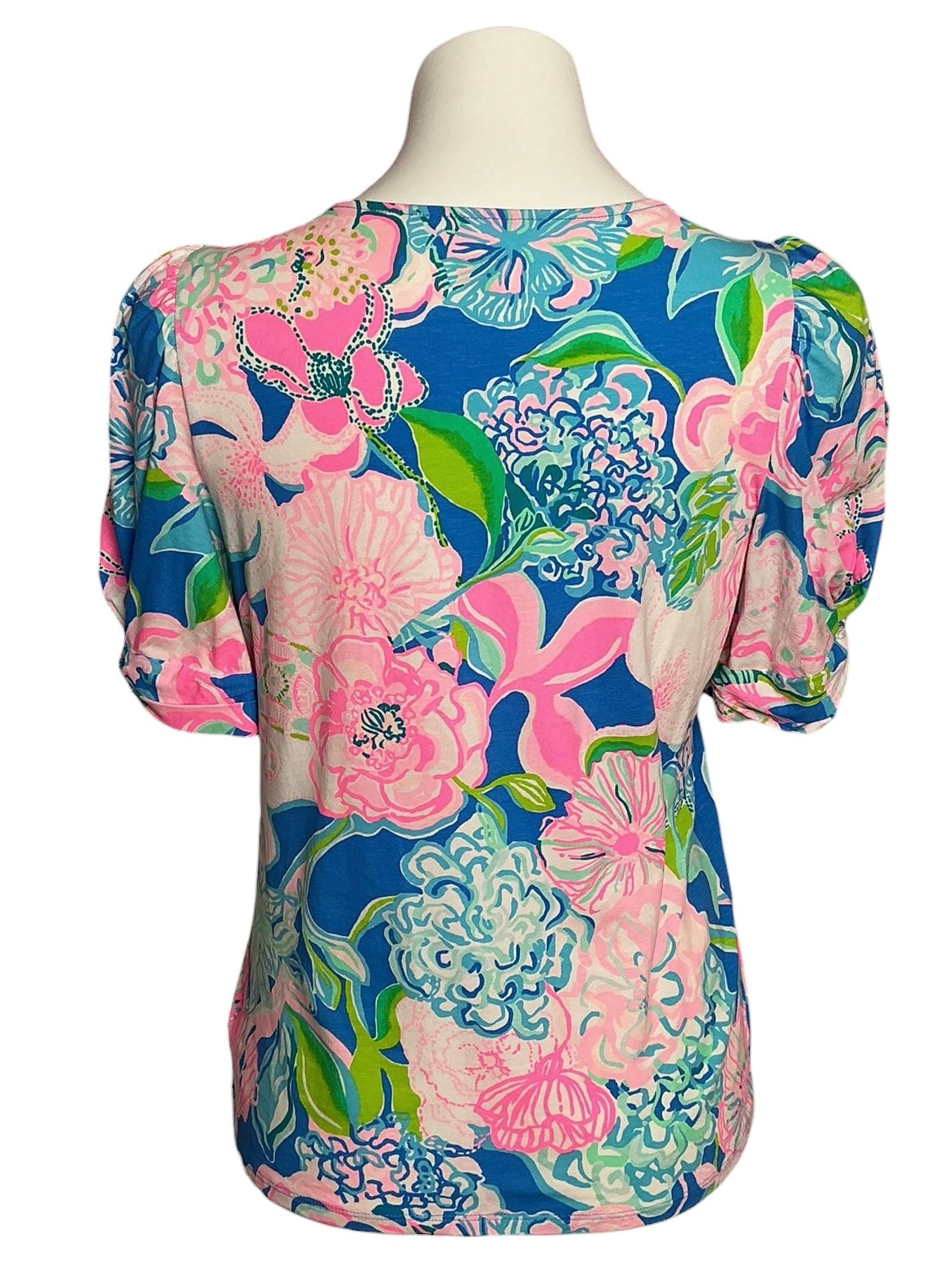 Lilly Pulitzer Elisabette Top Multi Peony For Your Thoughts - Size S