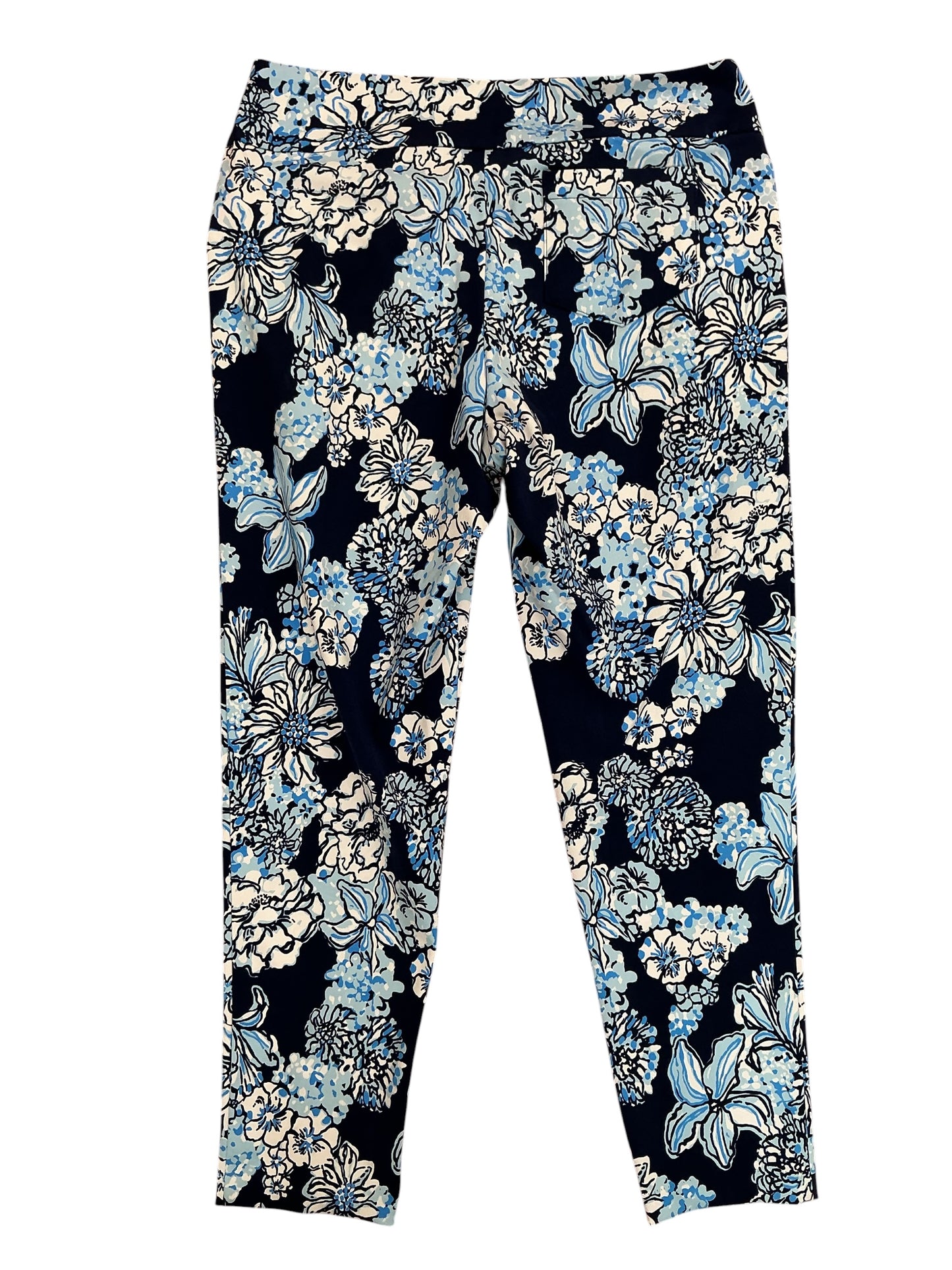 Lilly Pulitzer Emora Knit Pants Low Tide Navy Bouquet All Day - Size 16