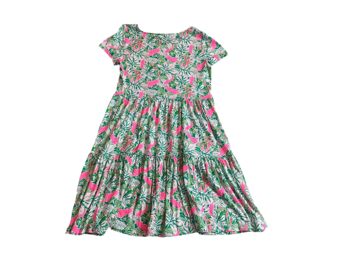 Lilly Pulitzer NWT - Geanna Short Sleeve Dr - Botanical Green Just Wing It - Size S