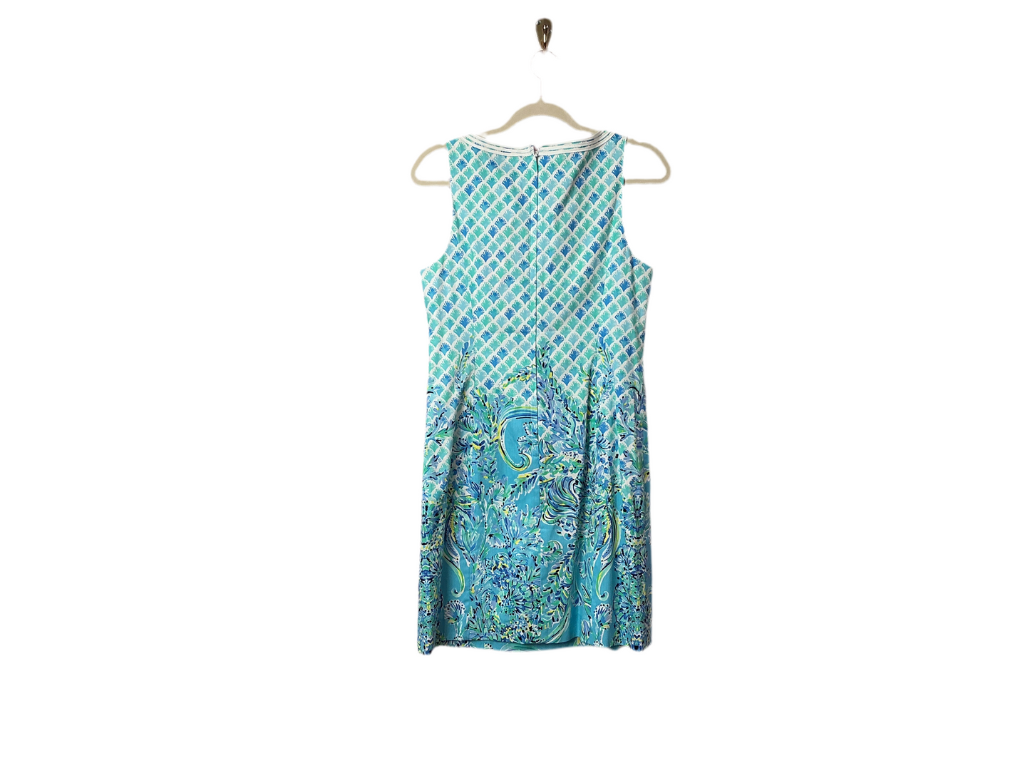 Lilly Pulitzer NWT Gabby Stretch Shift Bondi Blue Scuba Doo Engineered Shift Dress - Size 6