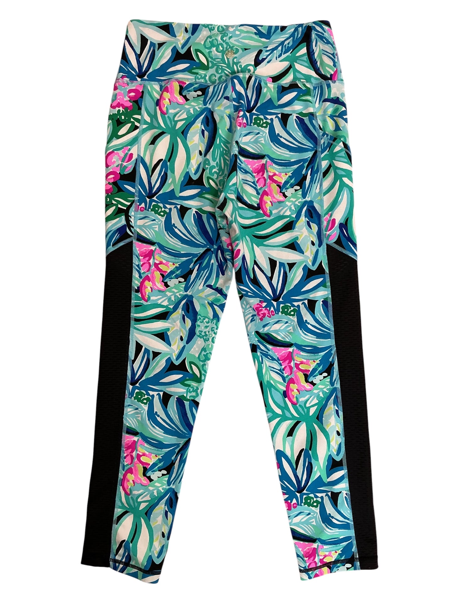 Lilly Pulitzer Luxletic High Rise Midi Leggings Maldives Green Hype It Up - Size M