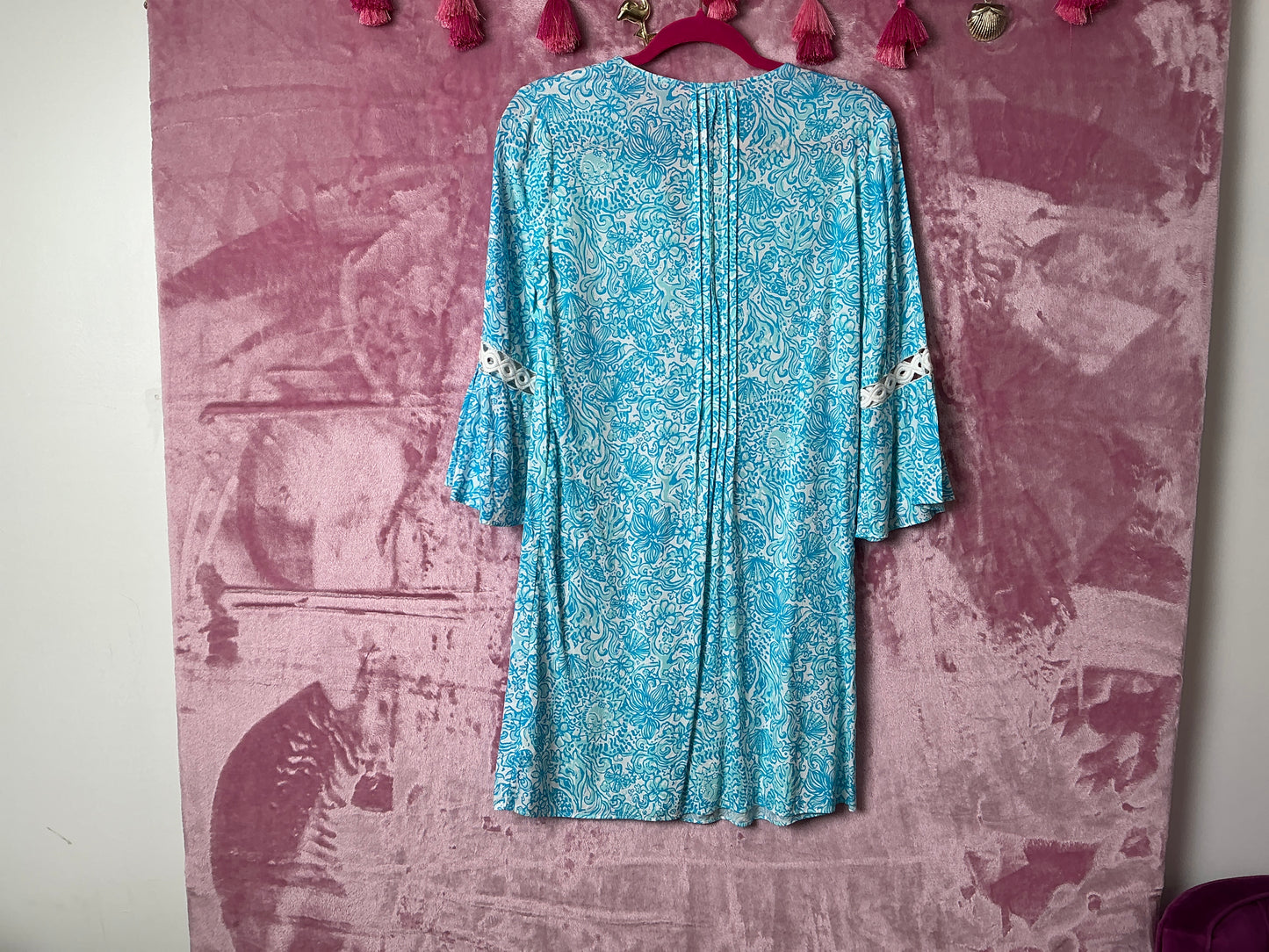 Lilly Pulitzer Hollie Tunic Dress - Blue Peri Turtle - Size XS