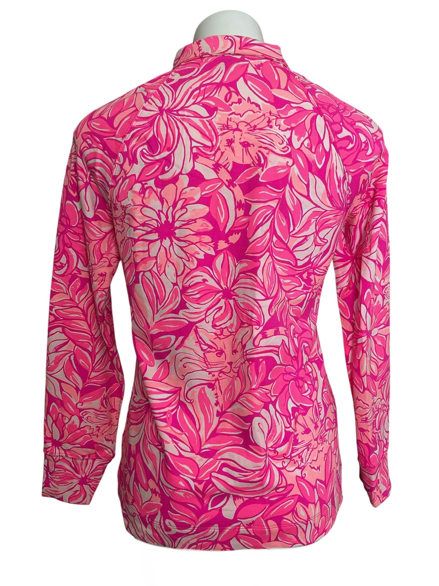 Lilly Pulitzer Luxletic Justine Pullover Top Pawsitive Cattitude - Size S