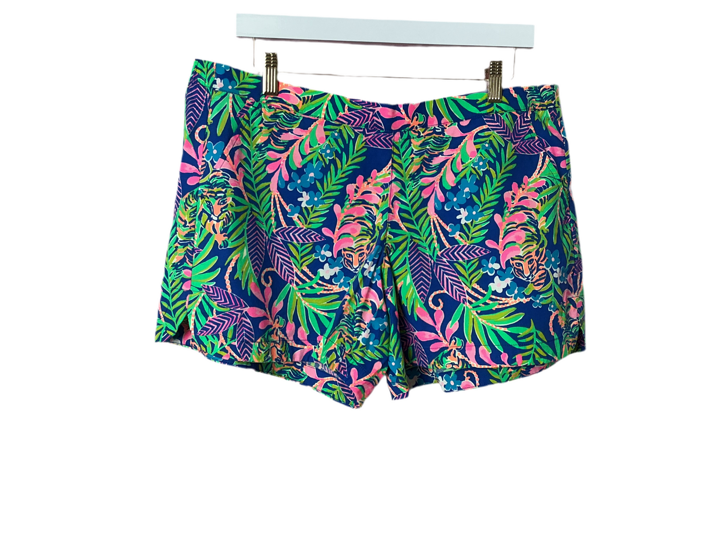 Lilly Pulitzer NWT - Ocean View Short - Borealis Blue How You Like Me Prowl - Size L