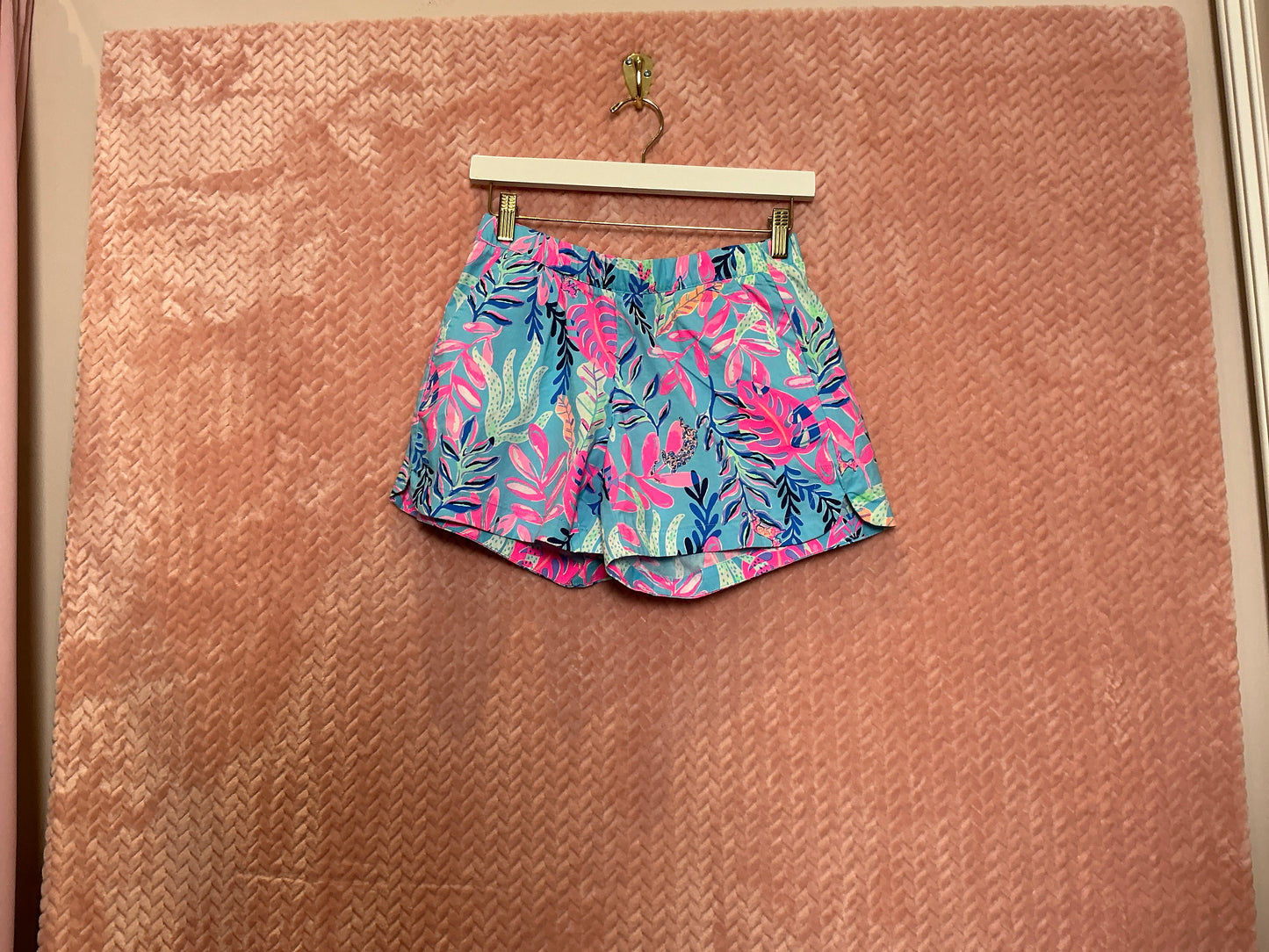 Lilly Pulitzer NWT Ocean View Short Porto Blue You’ve Been Spotted - Size S