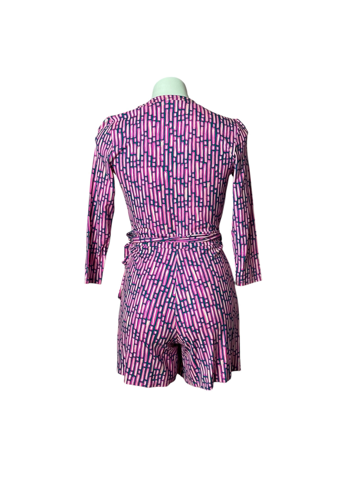 Lilly Pulitzer NWT Karlie Wrap Romper Mandevilla Pink Slathouse Stripe - Size XS