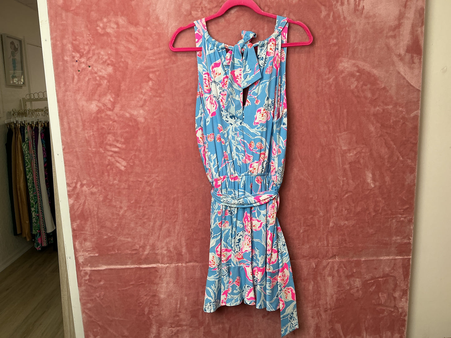 Lilly Pulitzer NWT Camri Halter Romper Bahamian Rhapsody - Size M