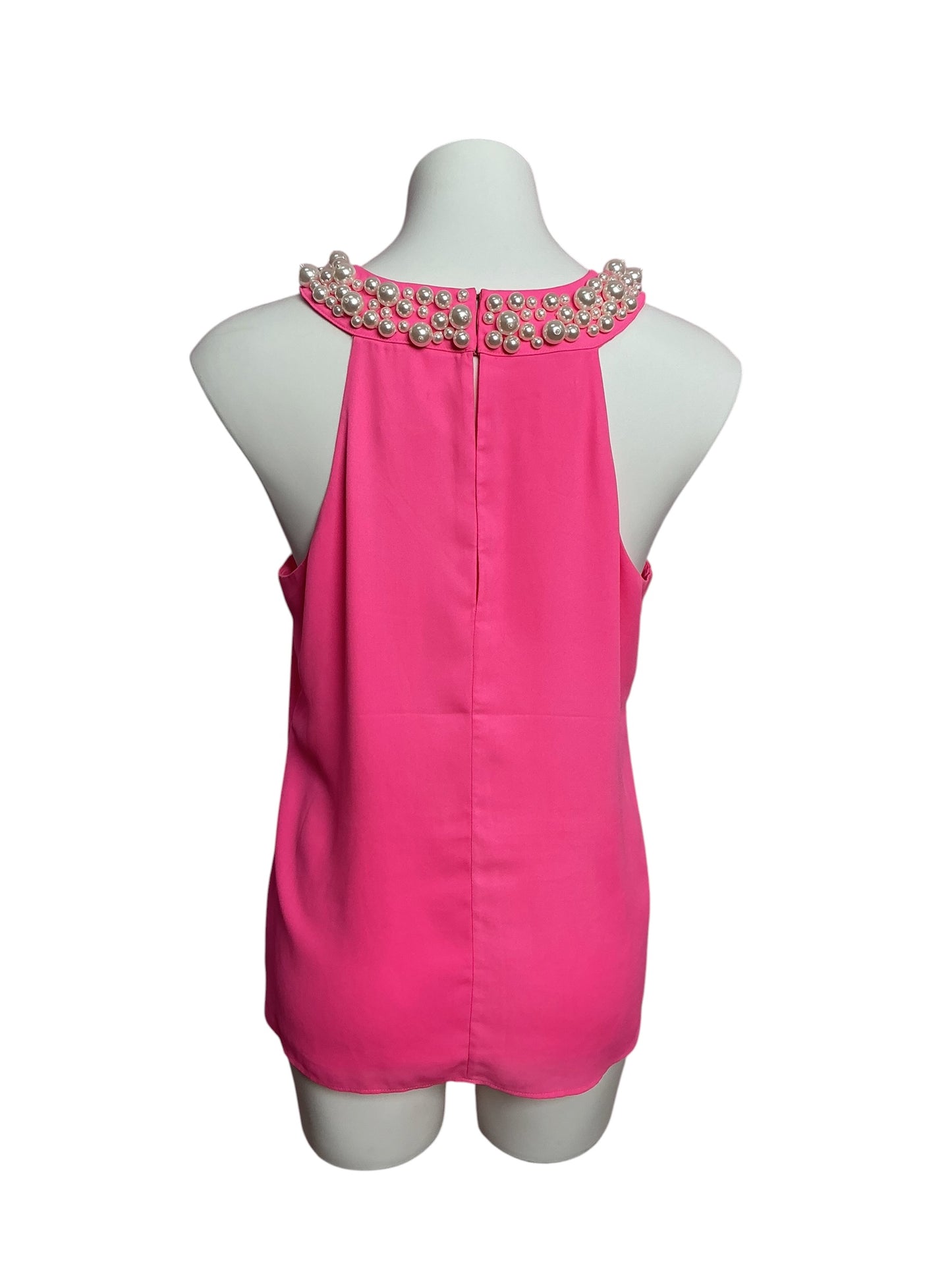 Lilly Pulitzer Shawn Beaded Halter Top Pink Tropics - Size M