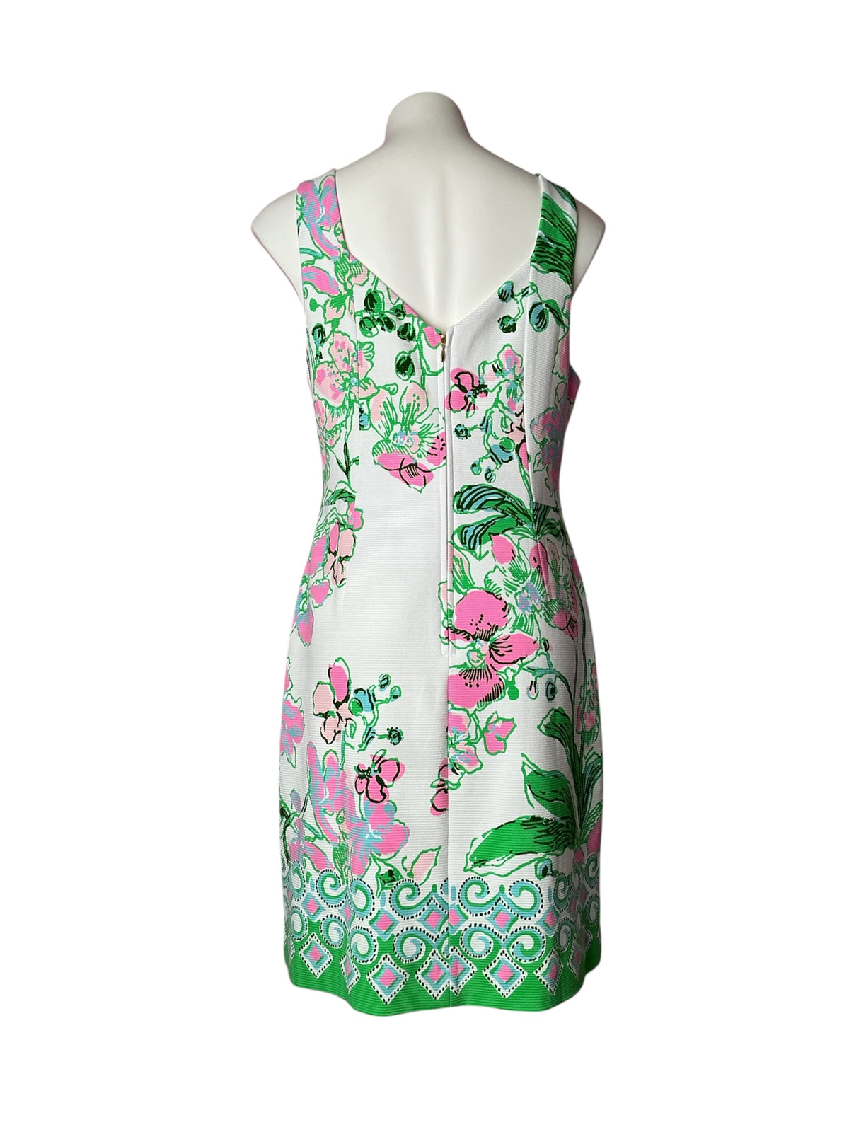Lilly Pulitzer NWT Del Rey Stretch Shift Multi Oversized Orchids Romper Engineered Dress - Size L