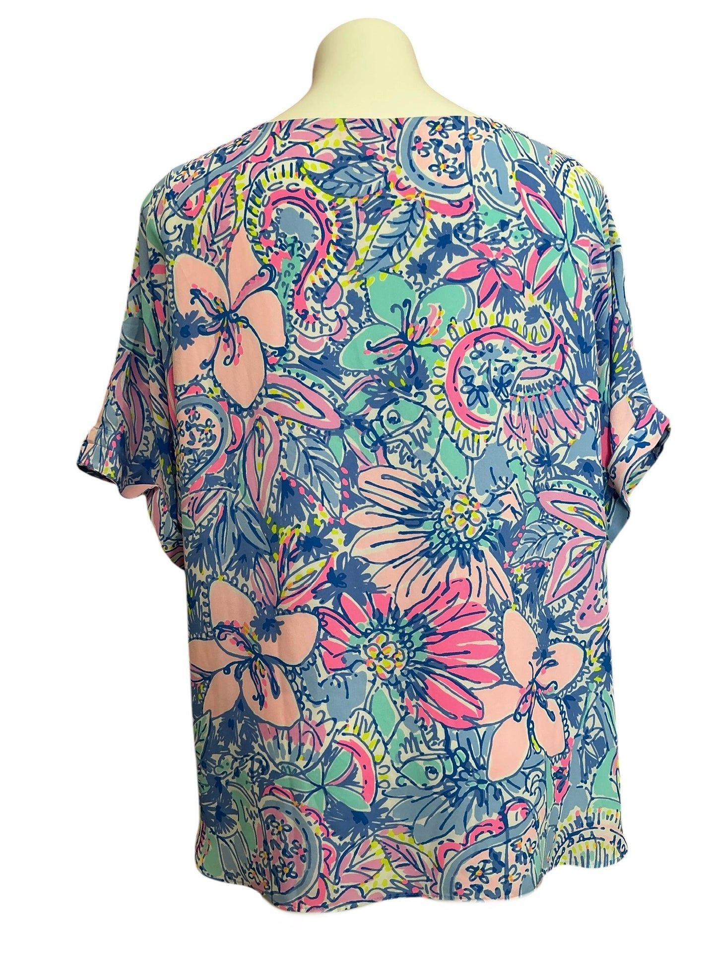 Lilly Pulitzer Casden Top Pop Up Got Your Back - Size XL