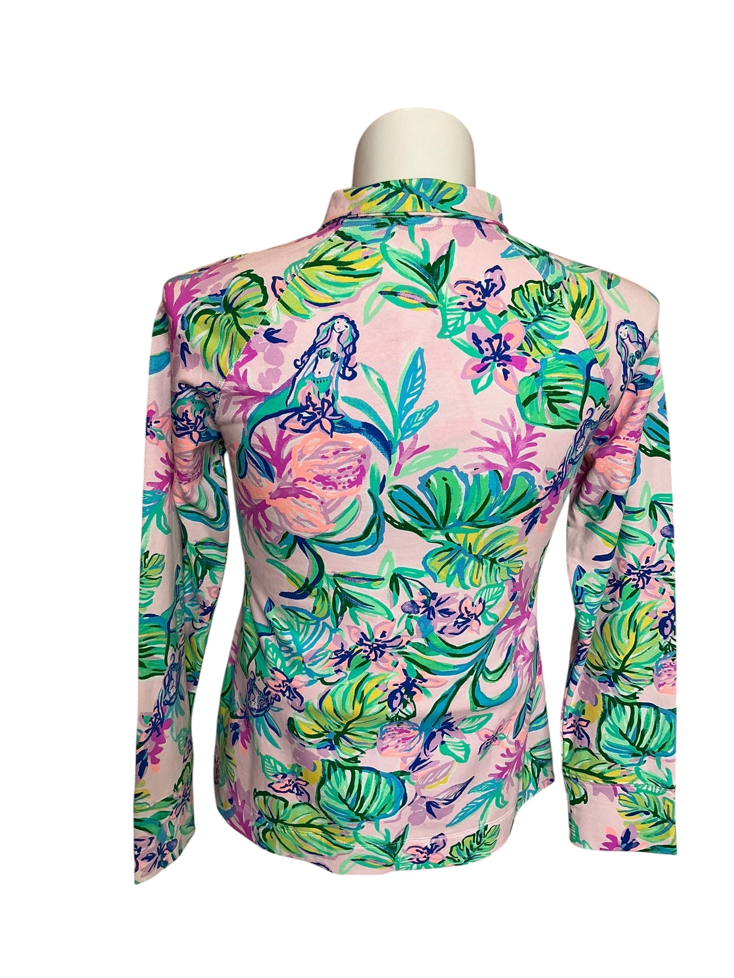 Lilly Pulitzer NWT UPF 50+ Skipper Popover Amethyst Mermaid In The Shade - Size M