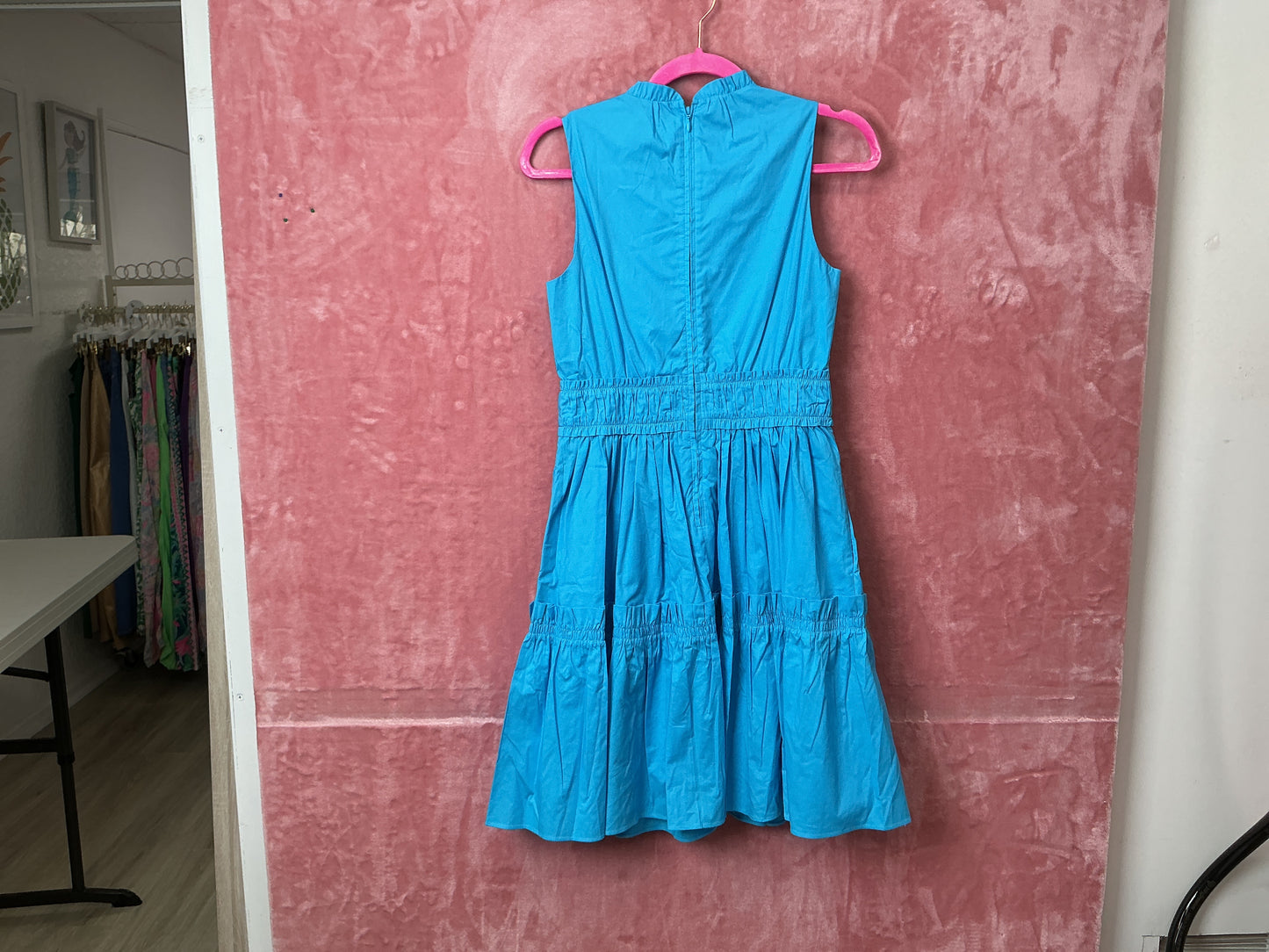 Lilly Pulitzer NWT Elina Stretch Cotton Dress Cumulus Blue - Size 0