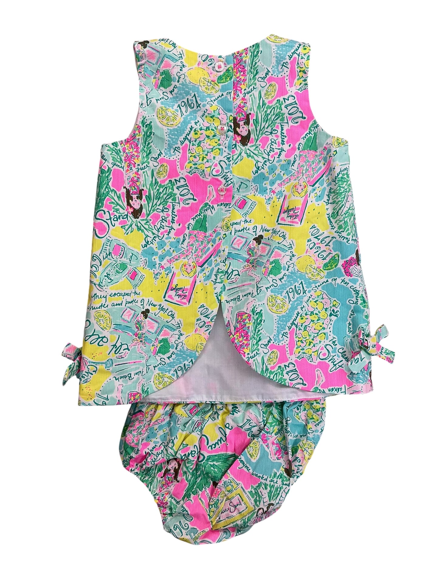 Lilly Pulitzer Kids Girls 2PC Set Baby Lilly Shift Dress In The Beginning - Size 18-24 MO