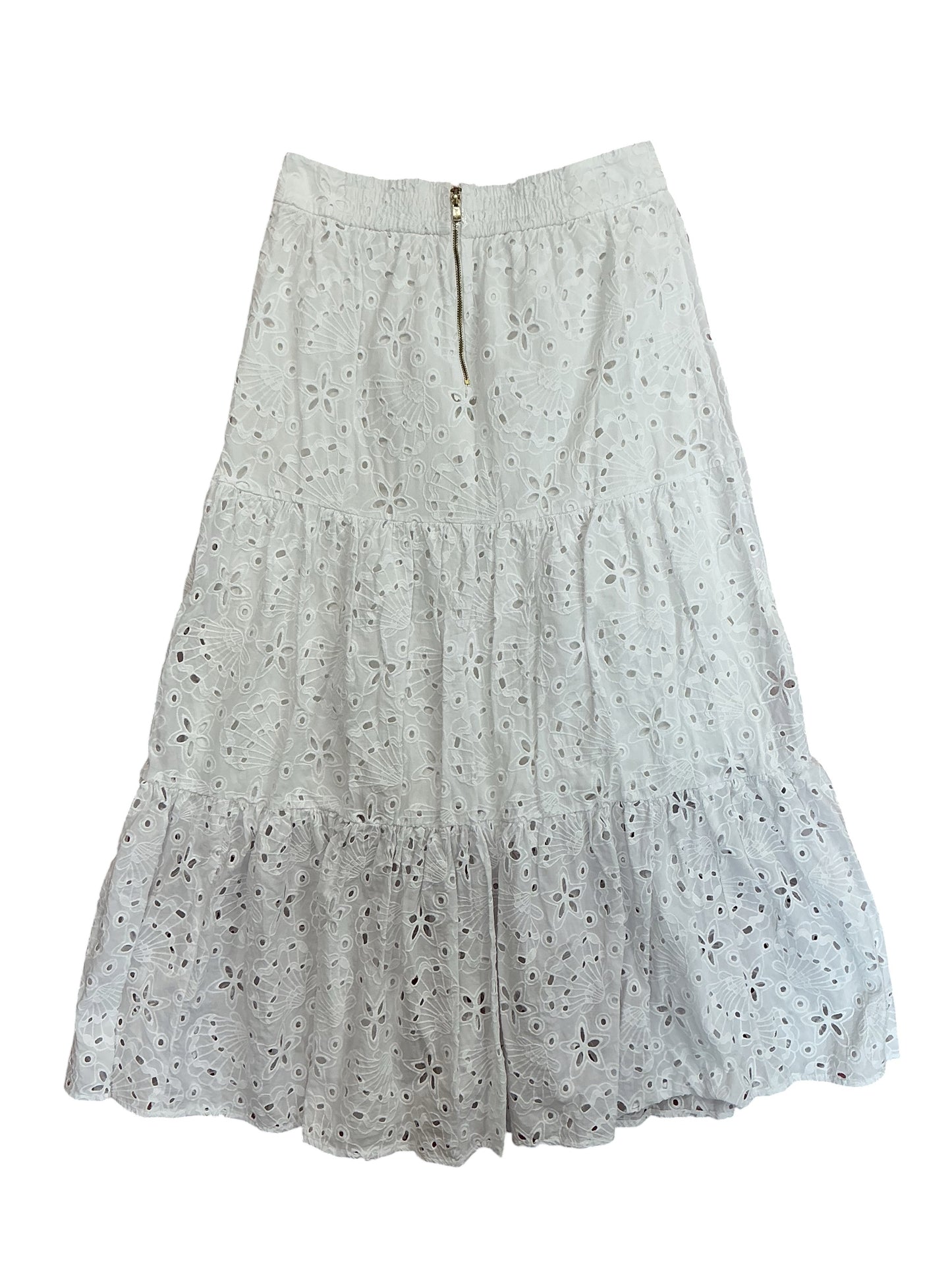 Lilly Pulitzer Winslow Eyelet Maxi Skirt Resort White Sealife Eyelet - Size 4