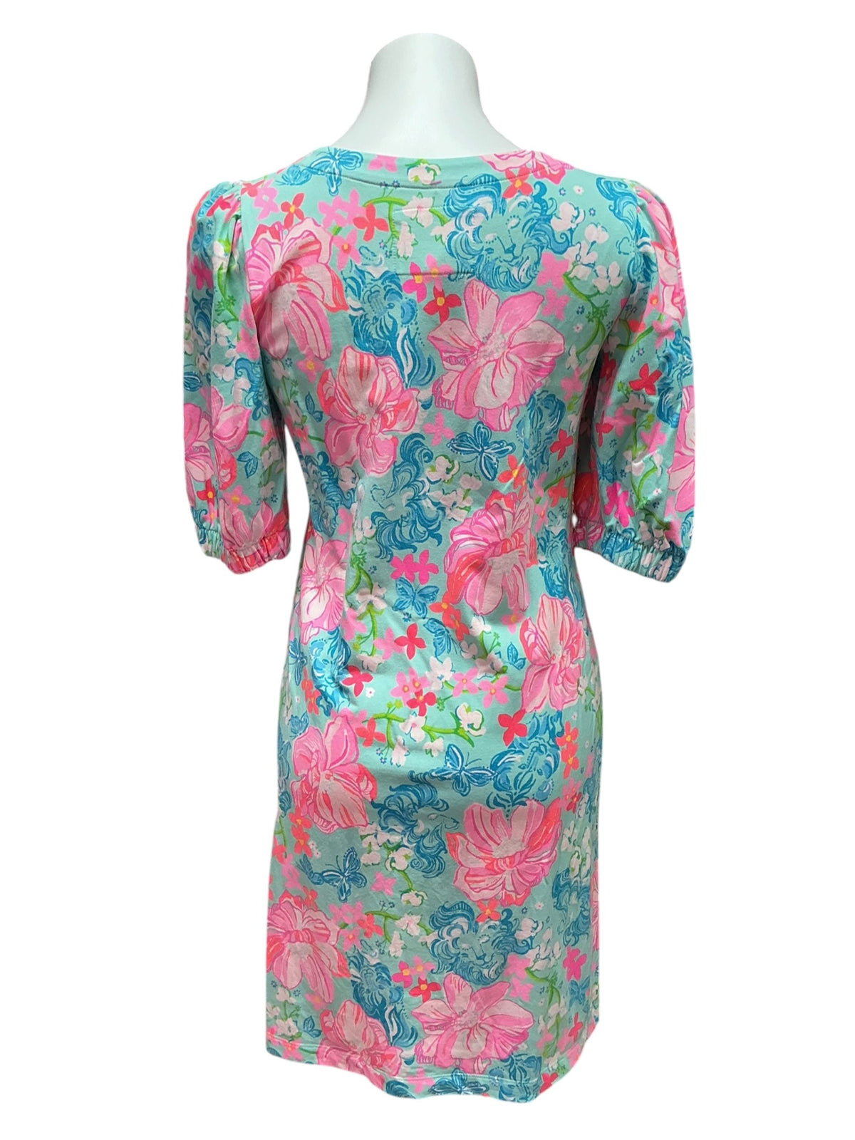 Lilly Pulitzer Cayce Dress Surf Blue Luscious Lions - Size S