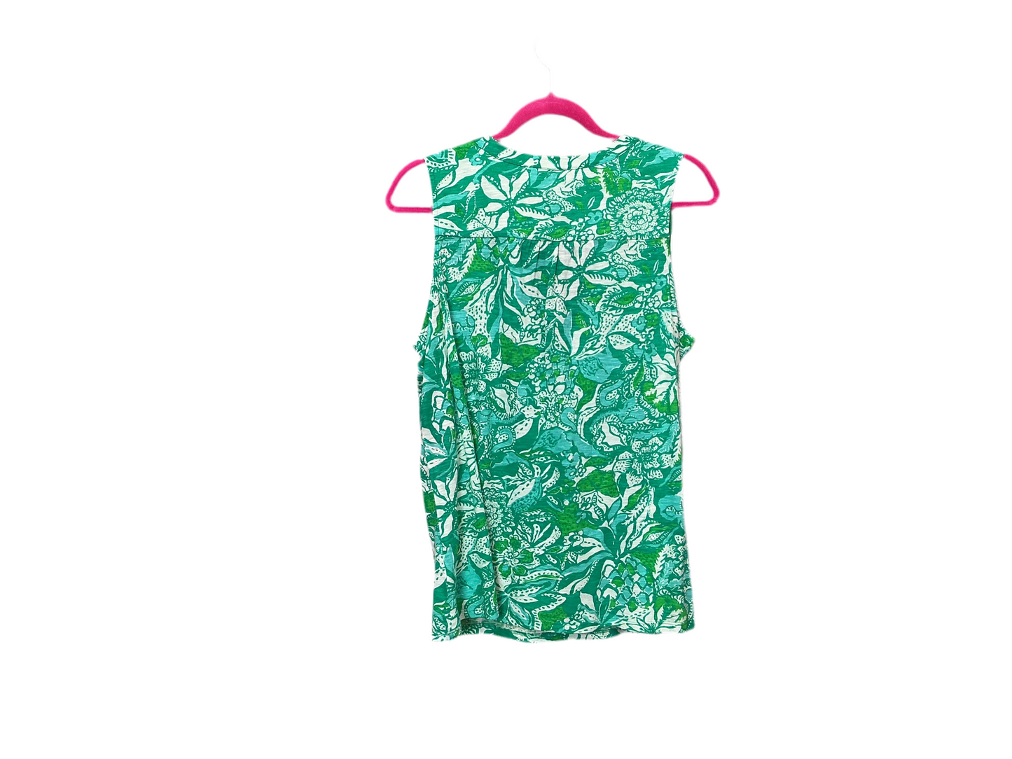 Lilly Pulitzer NWT Dev Knit Top Botanical Green Safari Sangria - Size L