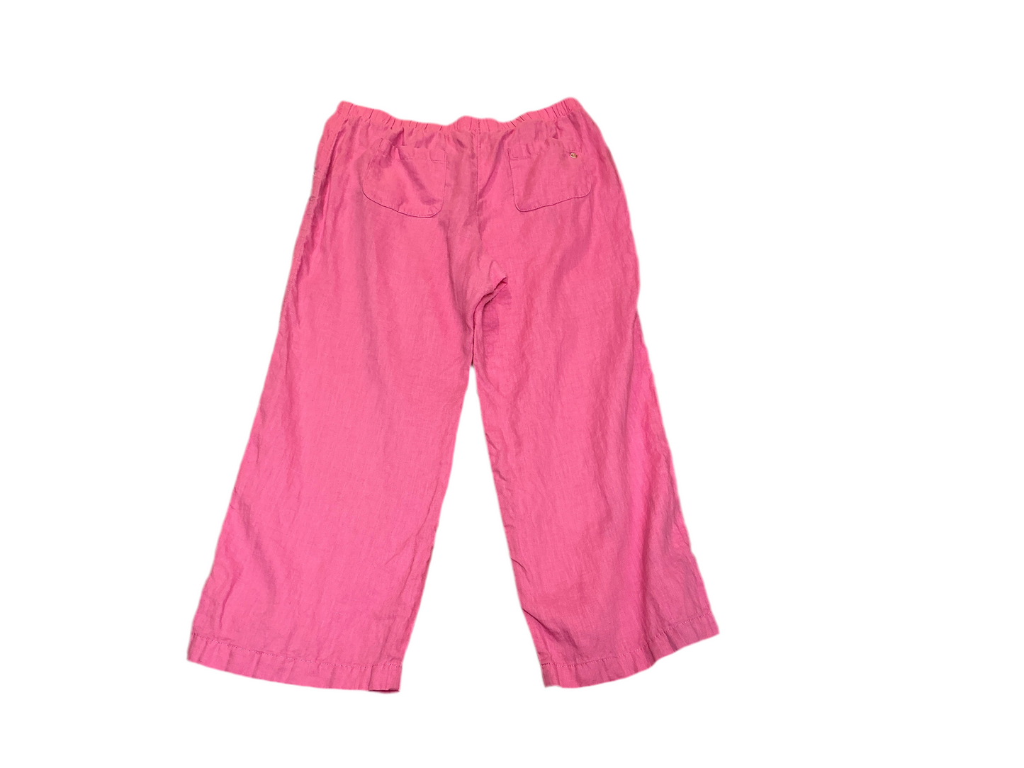 Lilly Pulitzer Brawley Crop Linen Pant Confetti Pink - Size XL