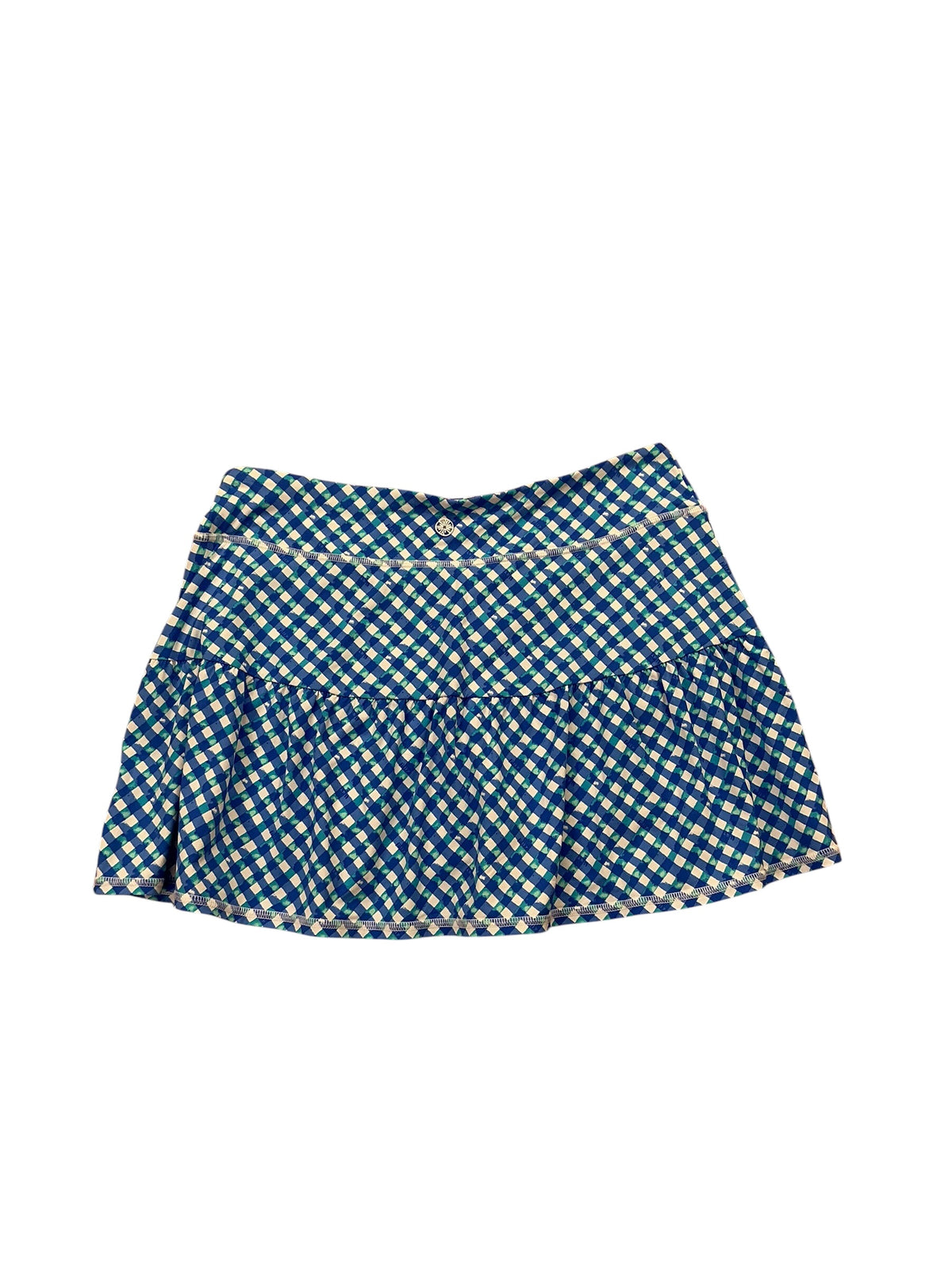 Lilly Pulitzer NWT Gardenia Skort UPF 50+ Boca Blue Double Checking - Size M