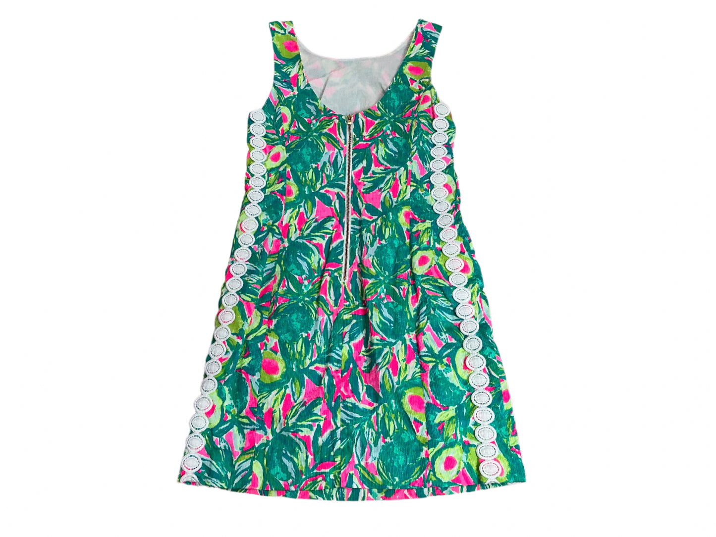 Lilly Pulitzer Mila Shift Dress - Pink Sunset Guac & Roll Avocado - Size - 2