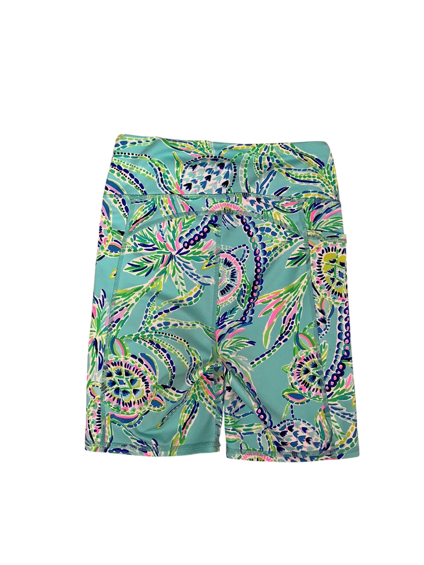 Lilly Pulitzer- Luxletic Weekender Shorts Bermuda Blue Turtle Szn Size XS