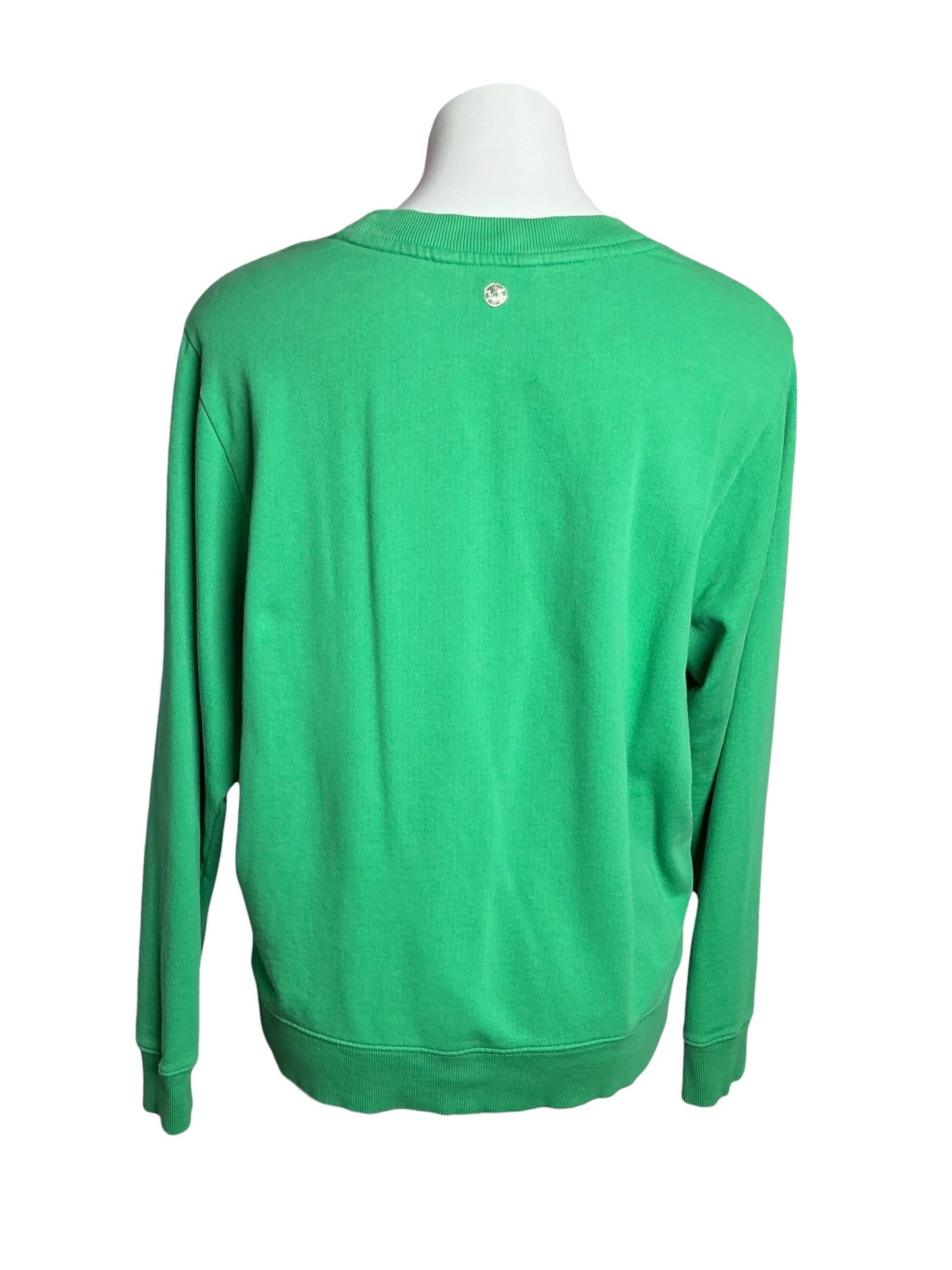 Lilly Pulitzer Ballad Long Sleeve Sweatshirt Spearmint Green Logo - Size M