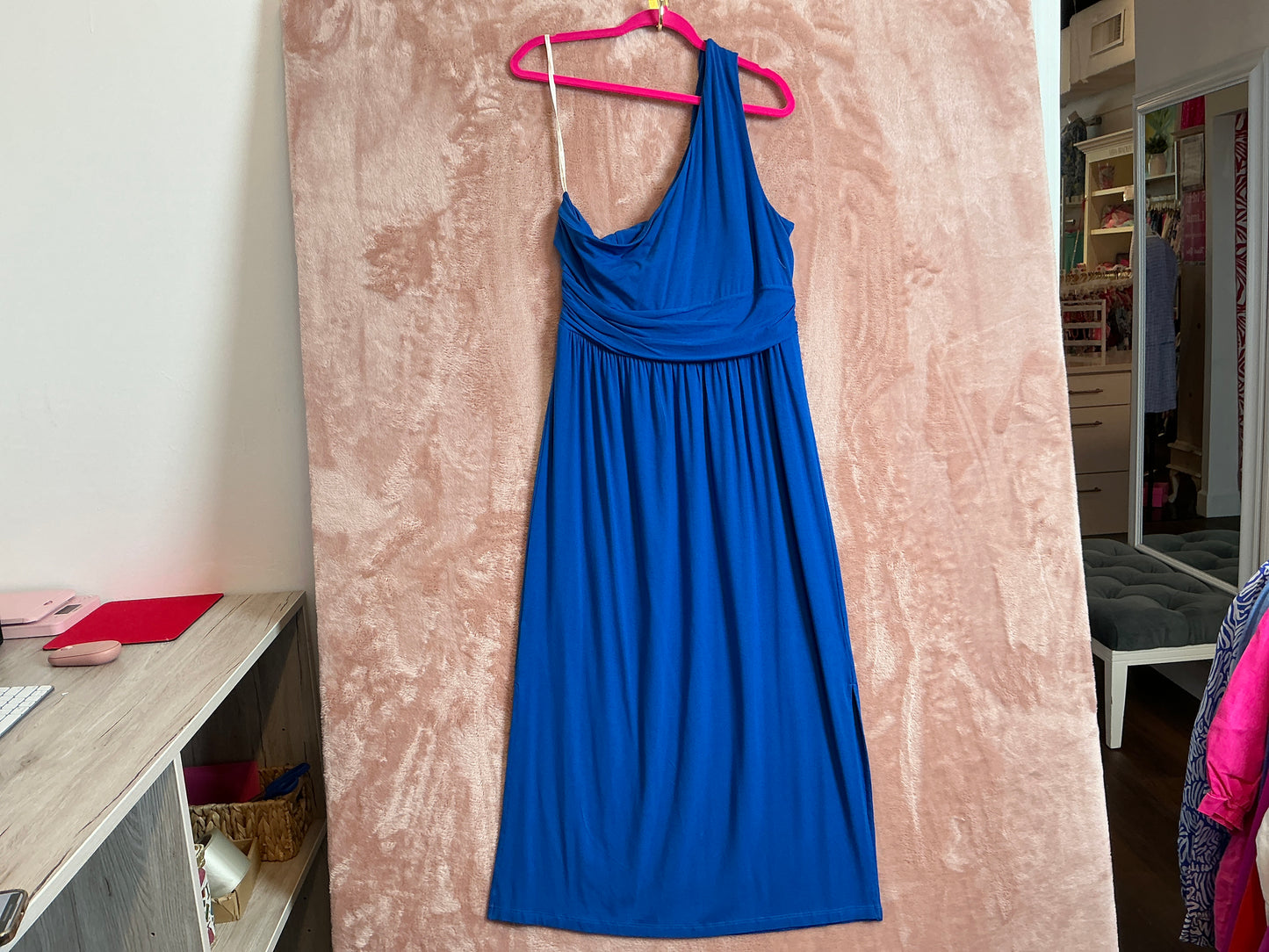 Lilly Pulitzer NWT - Helina One Shoulder Midi - Barton Blue - Size XL